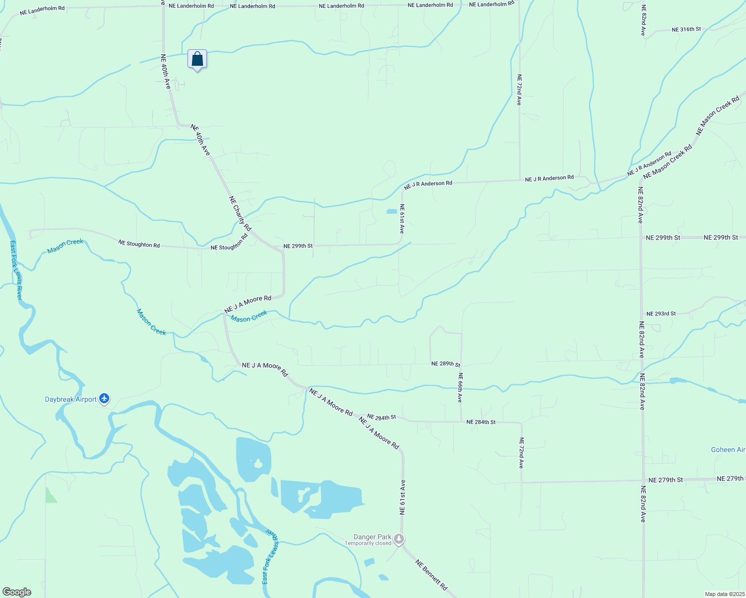 map of restaurants, bars, coffee shops, grocery stores, and more near 5819 Northeast 295th Street in La Center