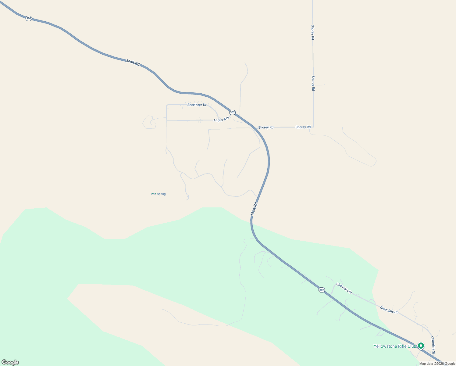 map of restaurants, bars, coffee shops, grocery stores, and more near 8126 Molt Road in Billings