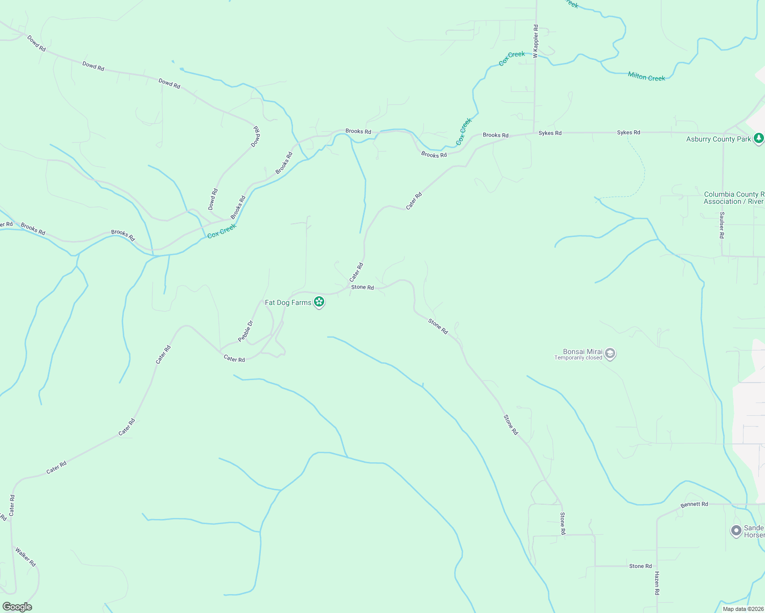 map of restaurants, bars, coffee shops, grocery stores, and more near 32400 Stone Road in Warren