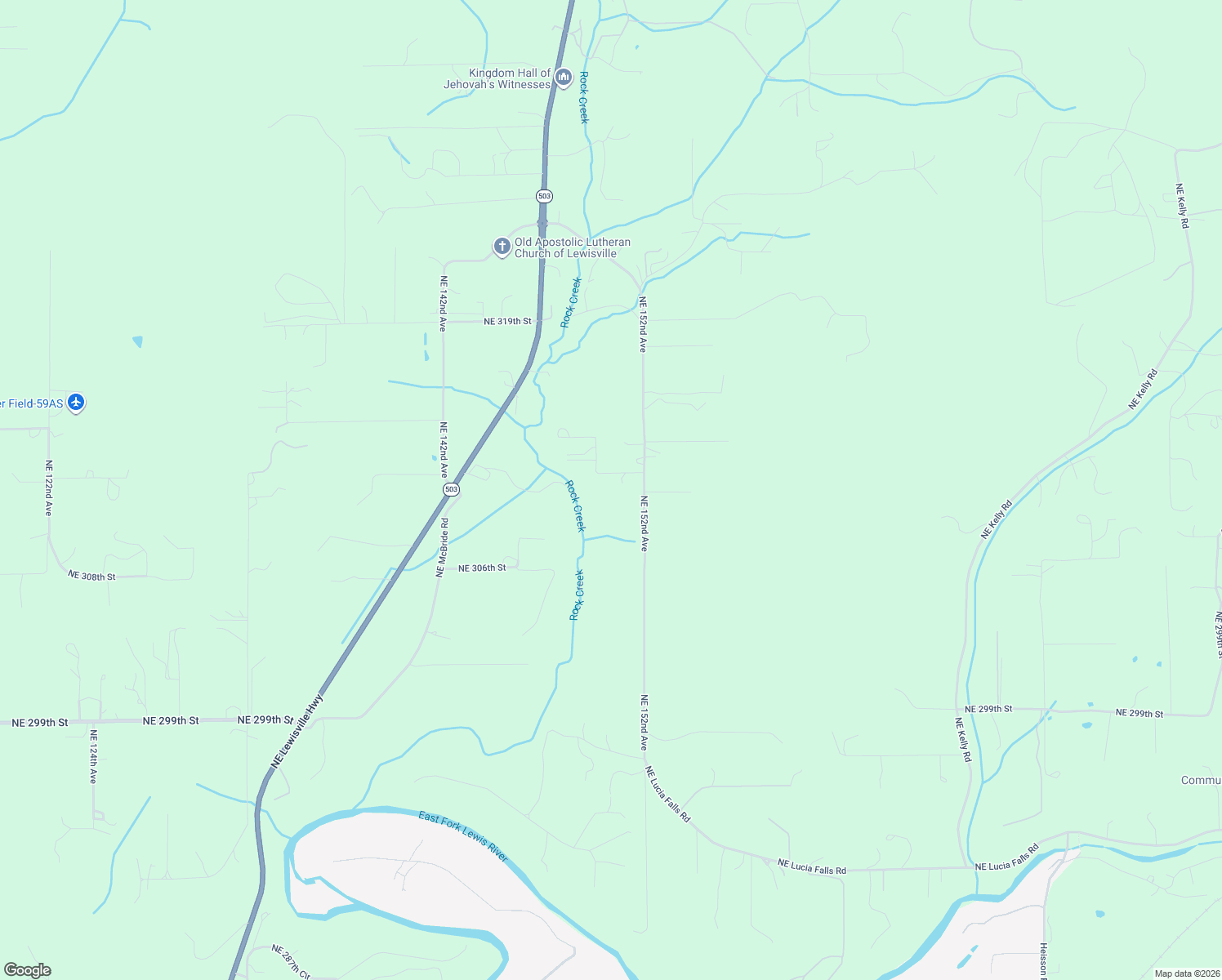 map of restaurants, bars, coffee shops, grocery stores, and more near 15101 Northeast 311th Street in Battle Ground