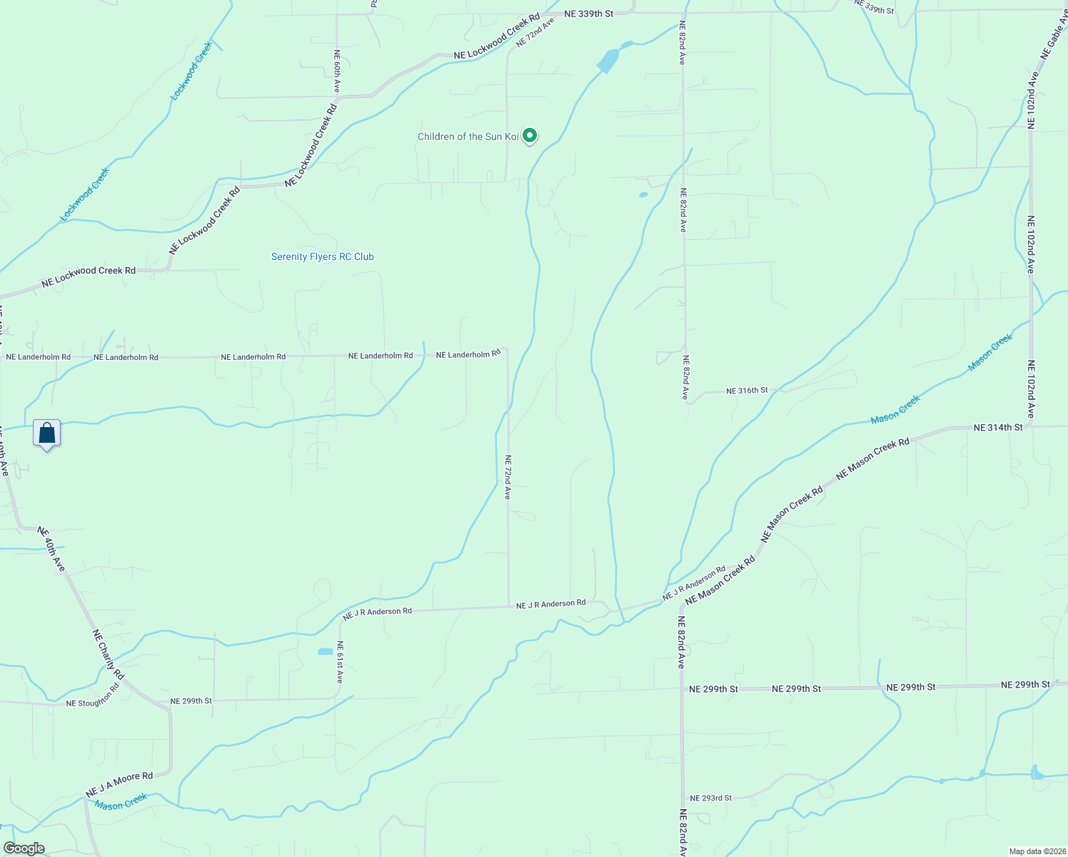map of restaurants, bars, coffee shops, grocery stores, and more near 31415 Northeast 74th Avenue in La Center