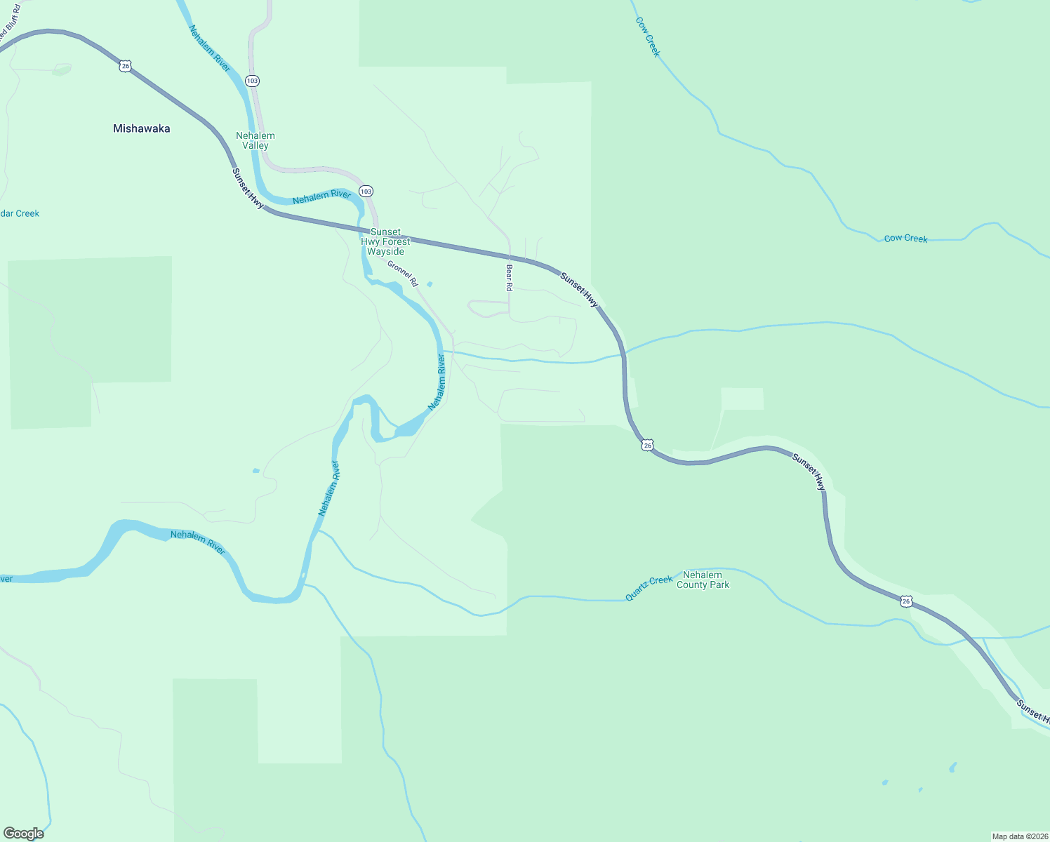 map of restaurants, bars, coffee shops, grocery stores, and more near Elderberry Road in Clatsop County