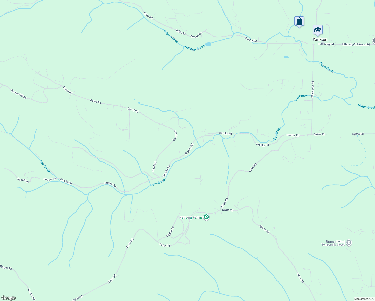 map of restaurants, bars, coffee shops, grocery stores, and more near 31917 Brooks Road in St. Helens