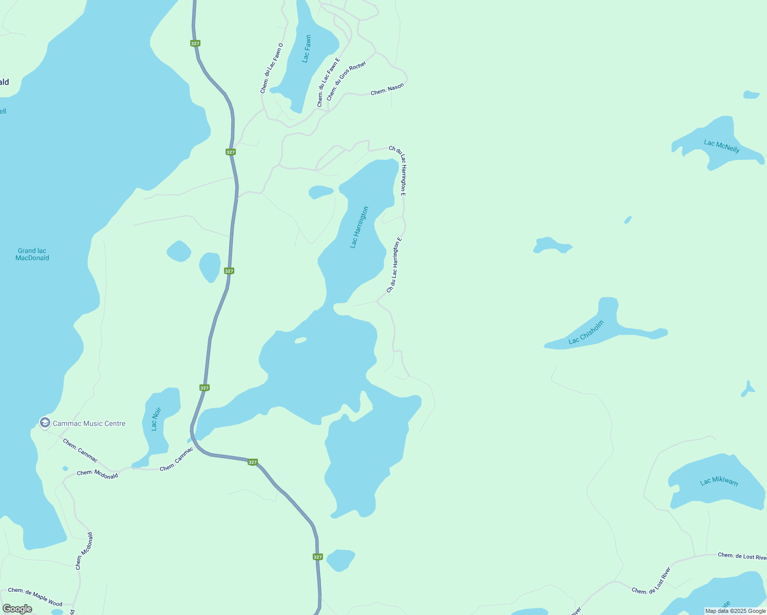 map of restaurants, bars, coffee shops, grocery stores, and more near 115 Chemin du Lac Harrington Est in Harrington