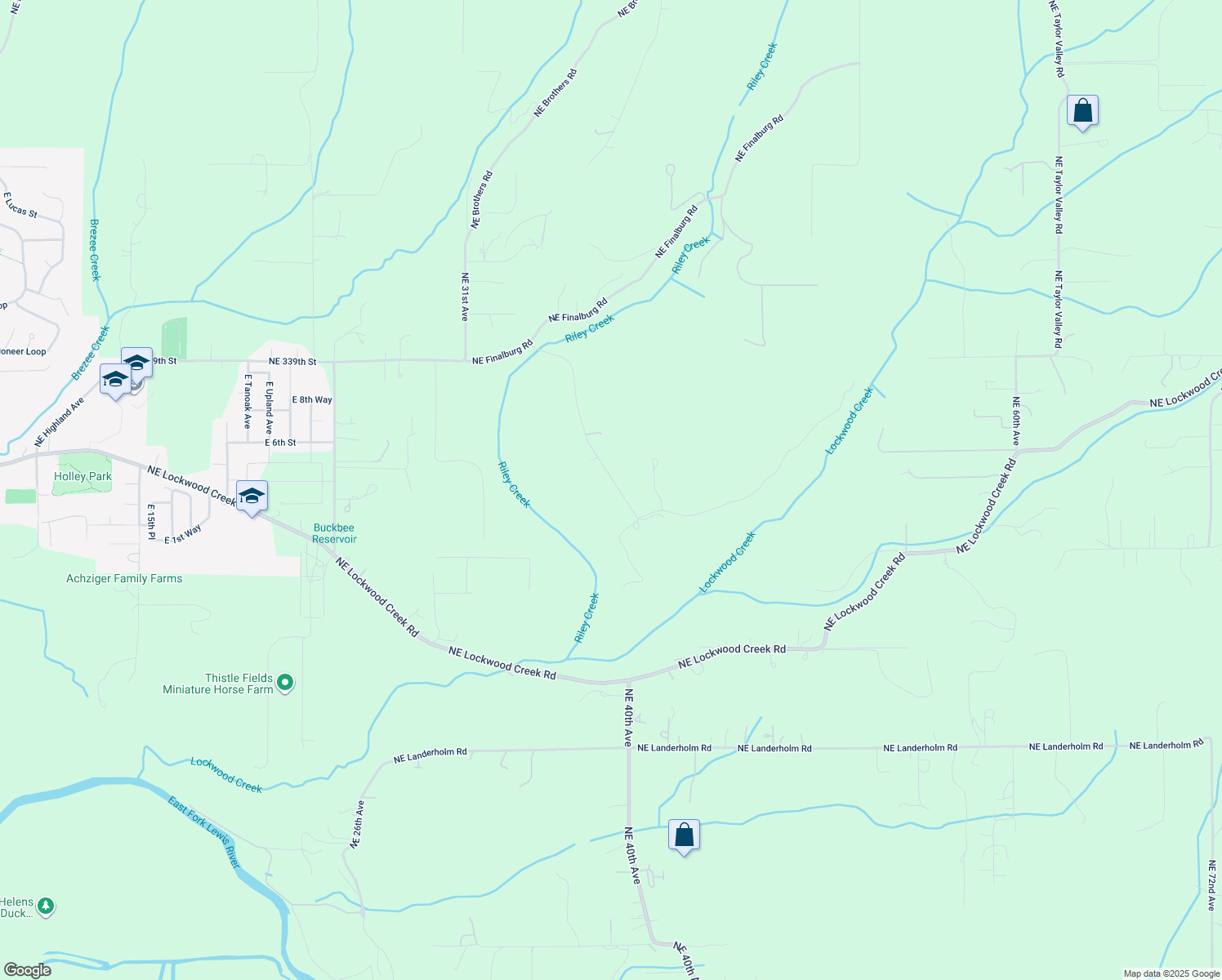 map of restaurants, bars, coffee shops, grocery stores, and more near 3901 Northeast Johnson Road in La Center