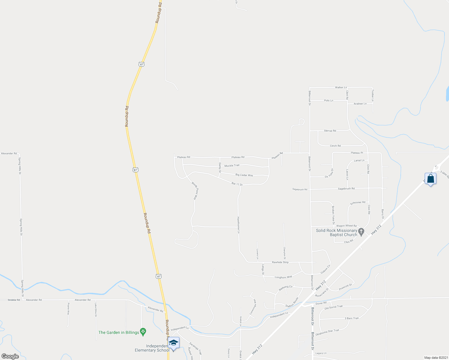 map of restaurants, bars, coffee shops, grocery stores, and more near Bar 11 Drive in Yellowstone County
