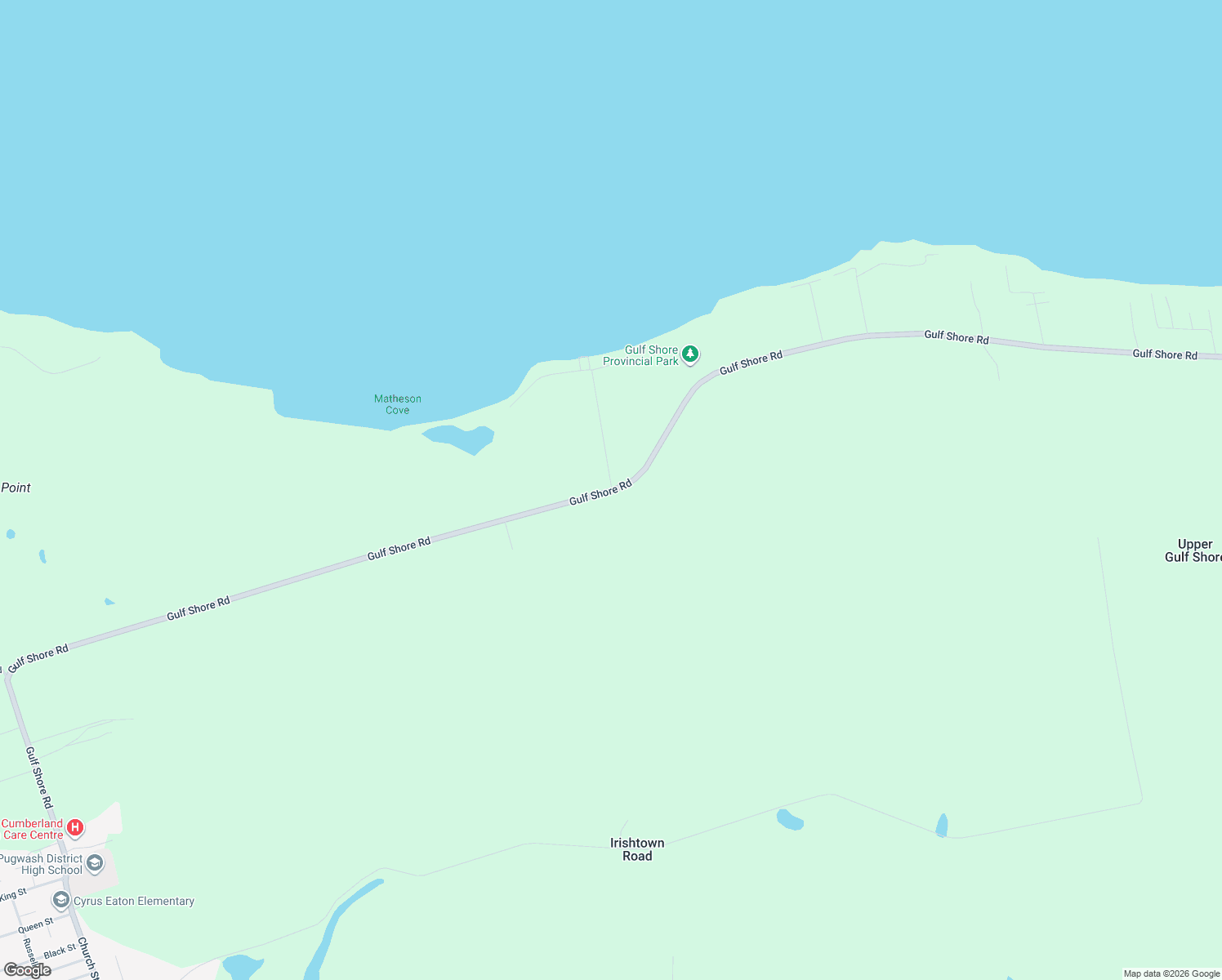 map of restaurants, bars, coffee shops, grocery stores, and more near 923 Gulf Shore Road in Pugwash