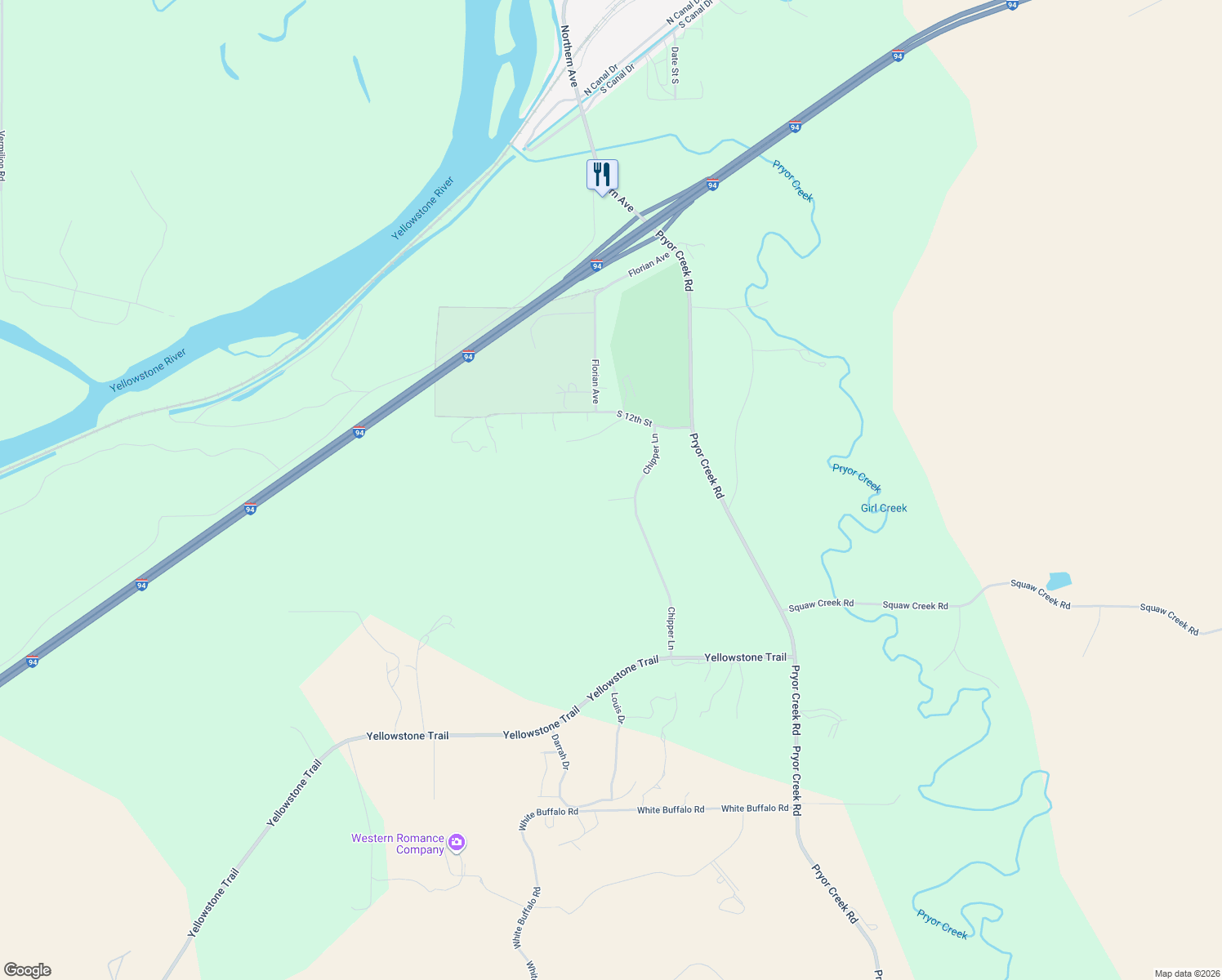 map of restaurants, bars, coffee shops, grocery stores, and more near 1258 Chipper Lane in Huntley