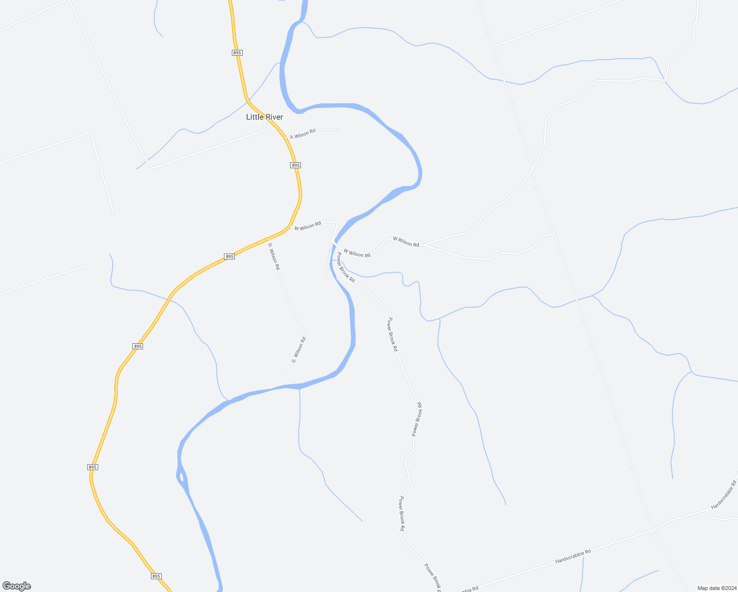 map of restaurants, bars, coffee shops, grocery stores, and more near 49 Power Brook Road in Little River