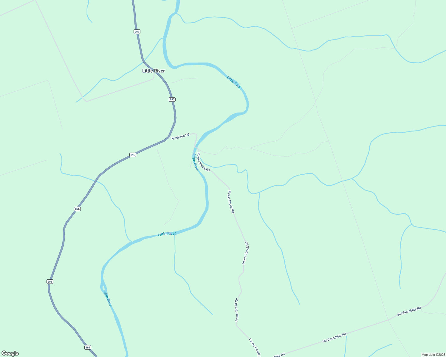 map of restaurants, bars, coffee shops, grocery stores, and more near 49 Power Brook Road in Little River