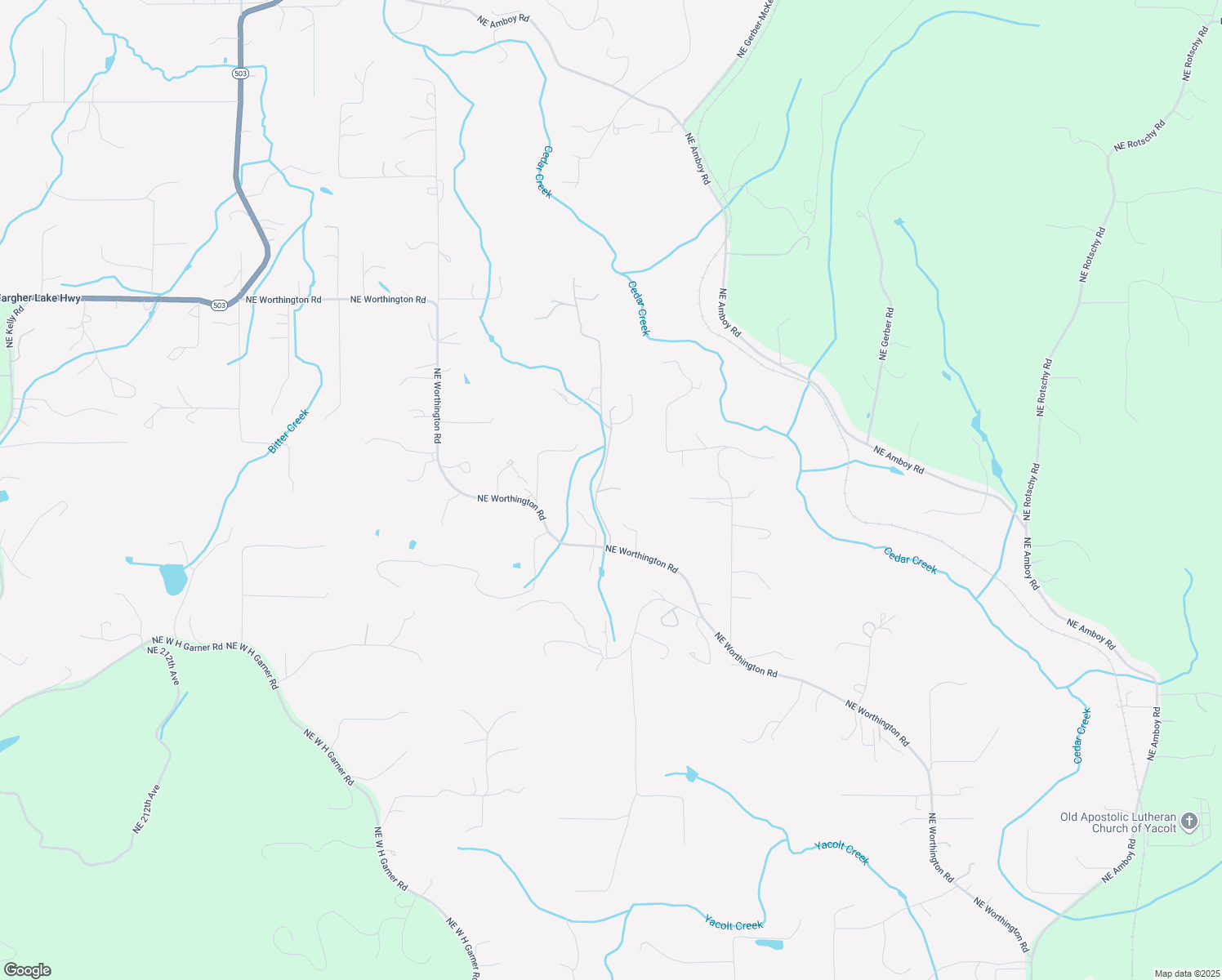 map of restaurants, bars, coffee shops, grocery stores, and more near 36903 Northeast 234th Avenue in Yacolt