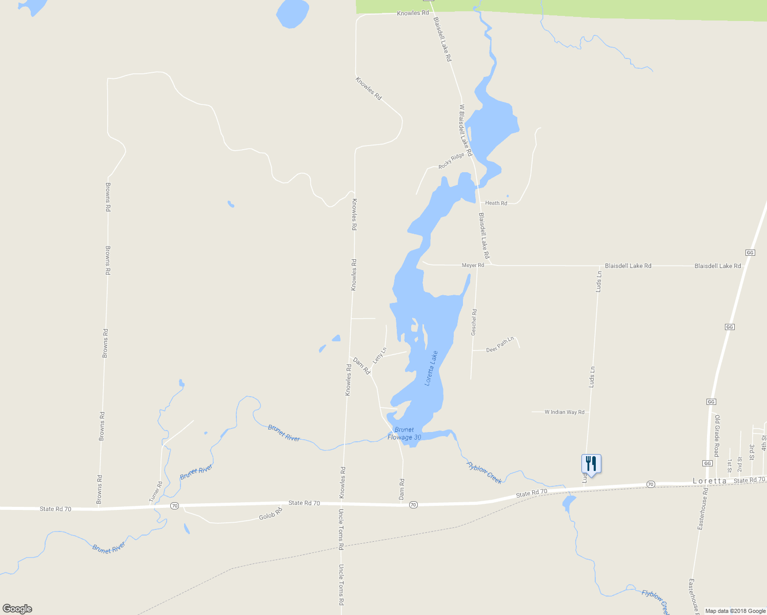 map of restaurants, bars, coffee shops, grocery stores, and more near 4055 Lester Lane in Loretta