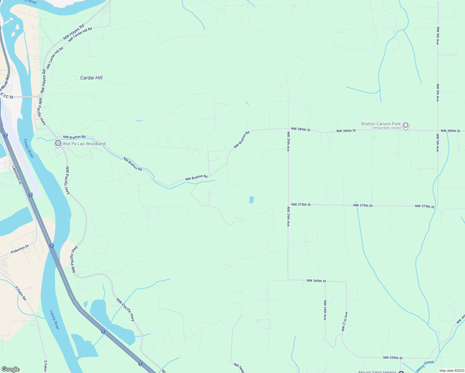 map of restaurants, bars, coffee shops, grocery stores, and more near 3907 Northwest Bratton Road in Woodland