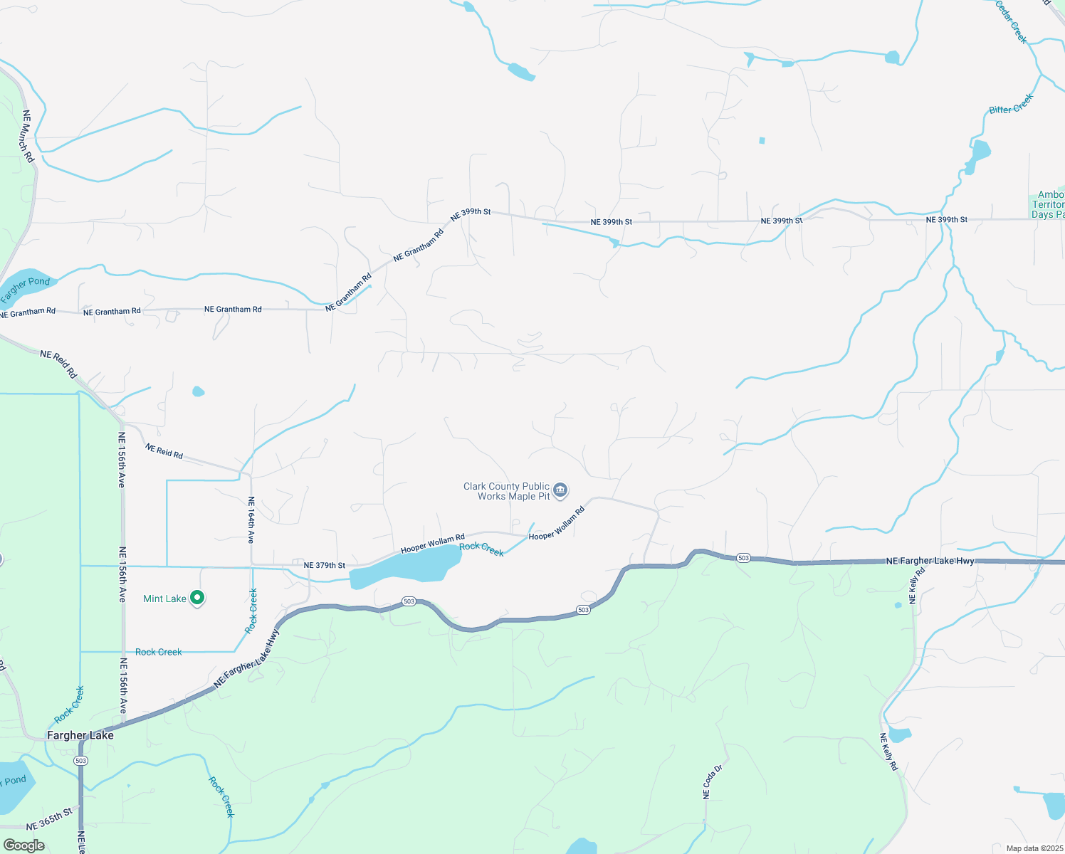 map of restaurants, bars, coffee shops, grocery stores, and more near 18107 Northeast 384th Street in Amboy