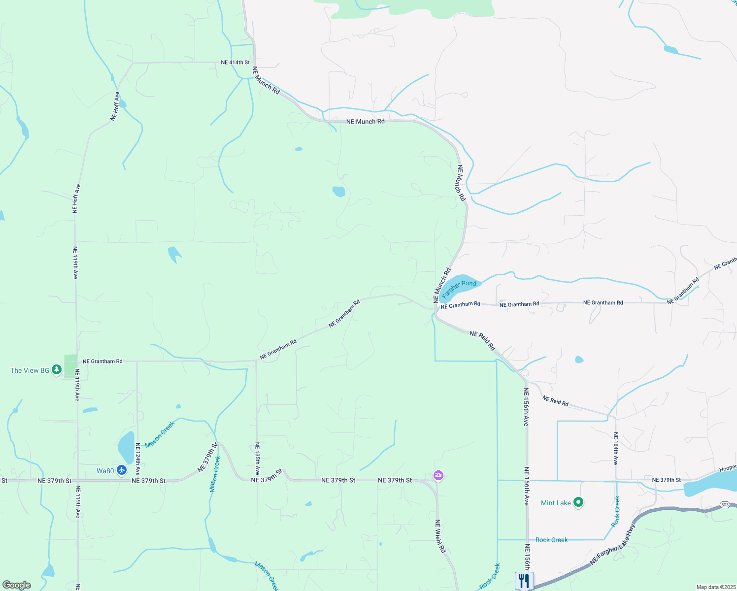 map of restaurants, bars, coffee shops, grocery stores, and more near 39508 Northeast 144th Avenue in Amboy