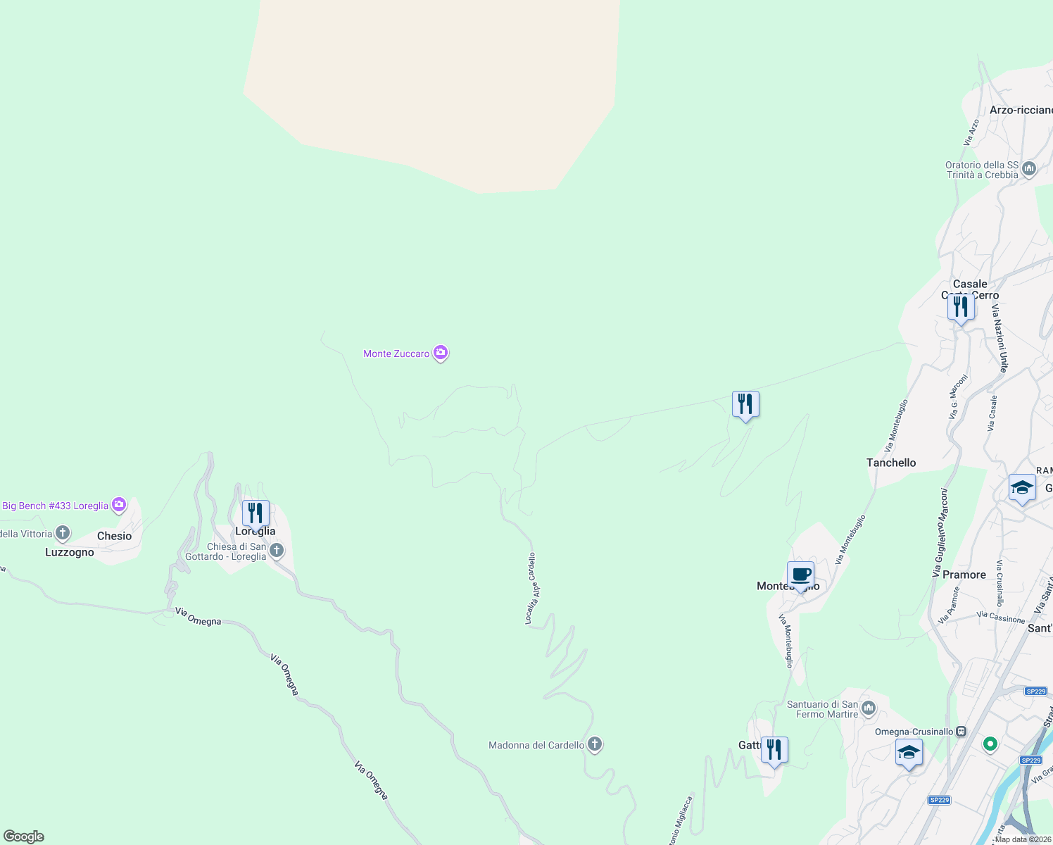 map of restaurants, bars, coffee shops, grocery stores, and more near in Germagno