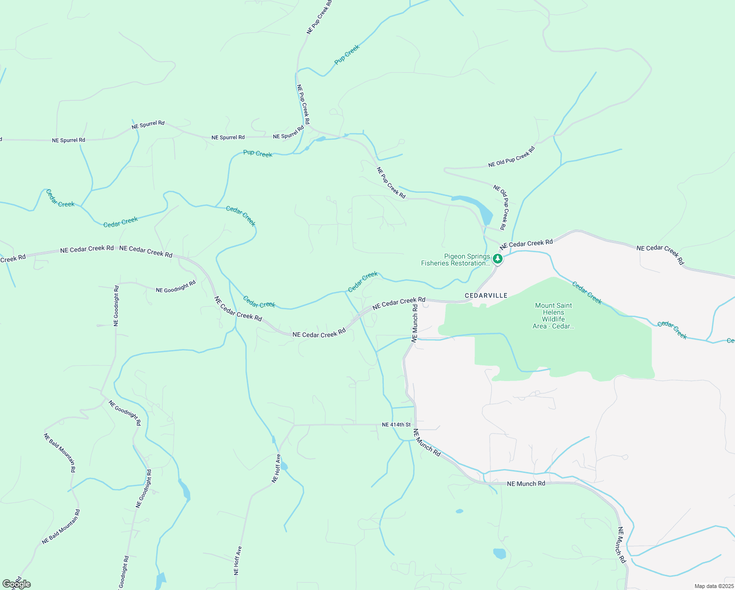 map of restaurants, bars, coffee shops, grocery stores, and more near 13006 Northeast Emerick Road in Woodland
