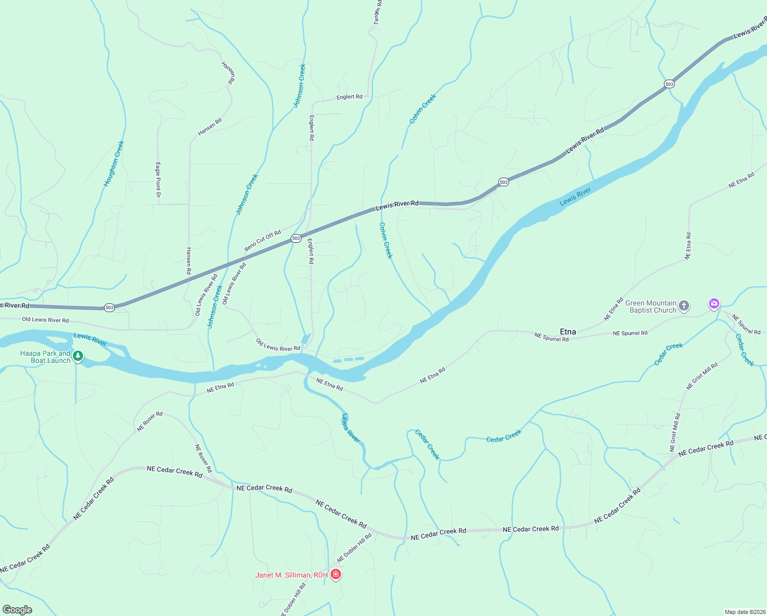 map of restaurants, bars, coffee shops, grocery stores, and more near 311 Stanford Drive in Woodland