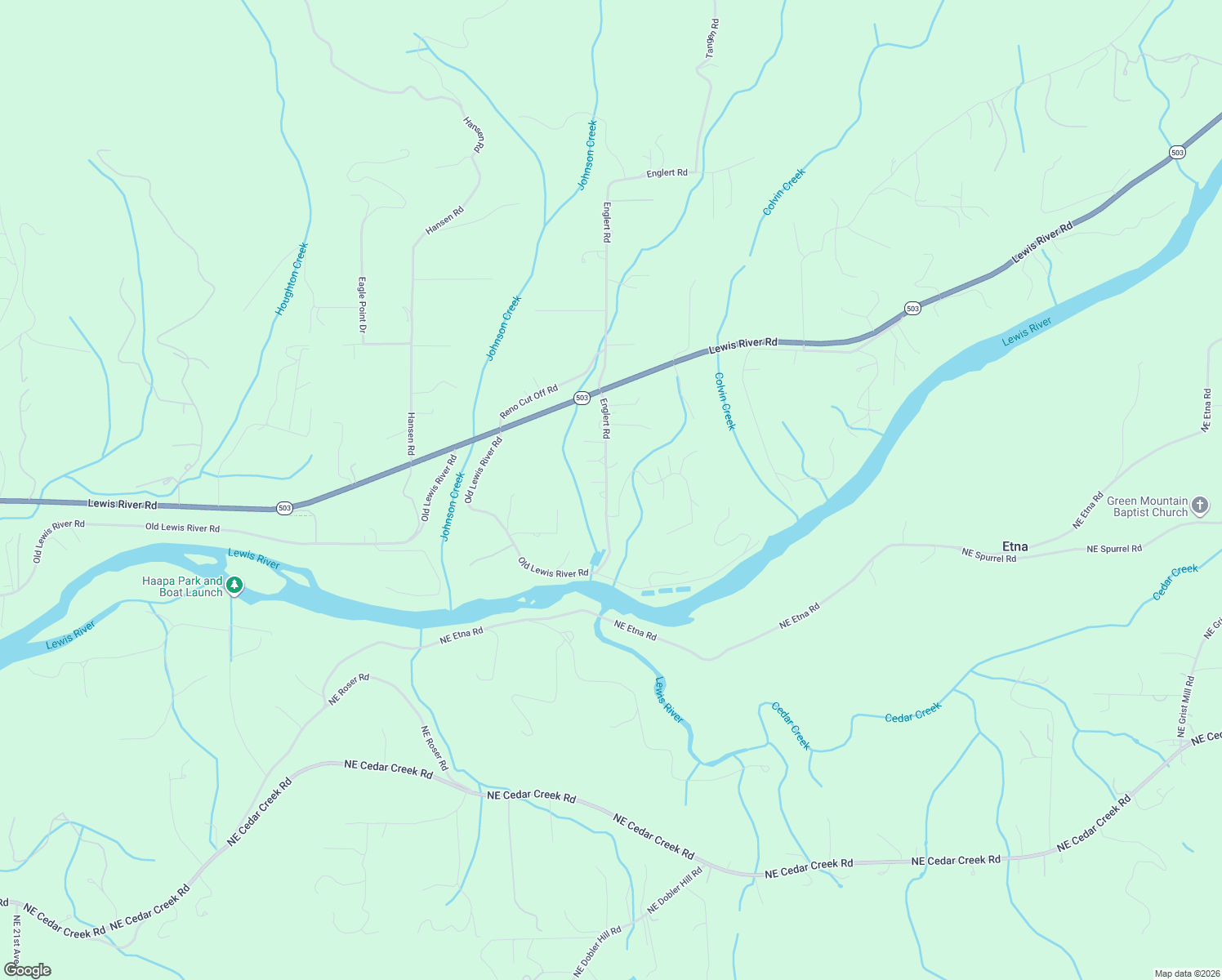 map of restaurants, bars, coffee shops, grocery stores, and more near 201 Englert Road in Woodland