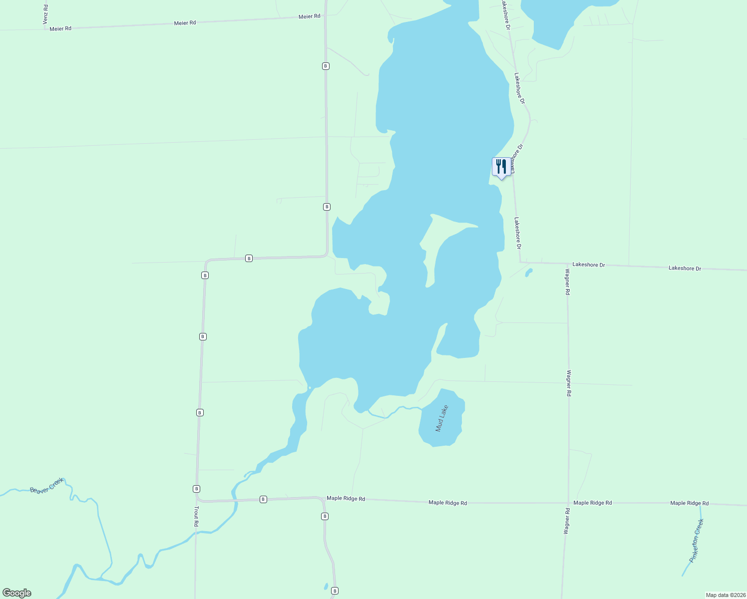map of restaurants, bars, coffee shops, grocery stores, and more near N16003 Nehiba Road in Butternut