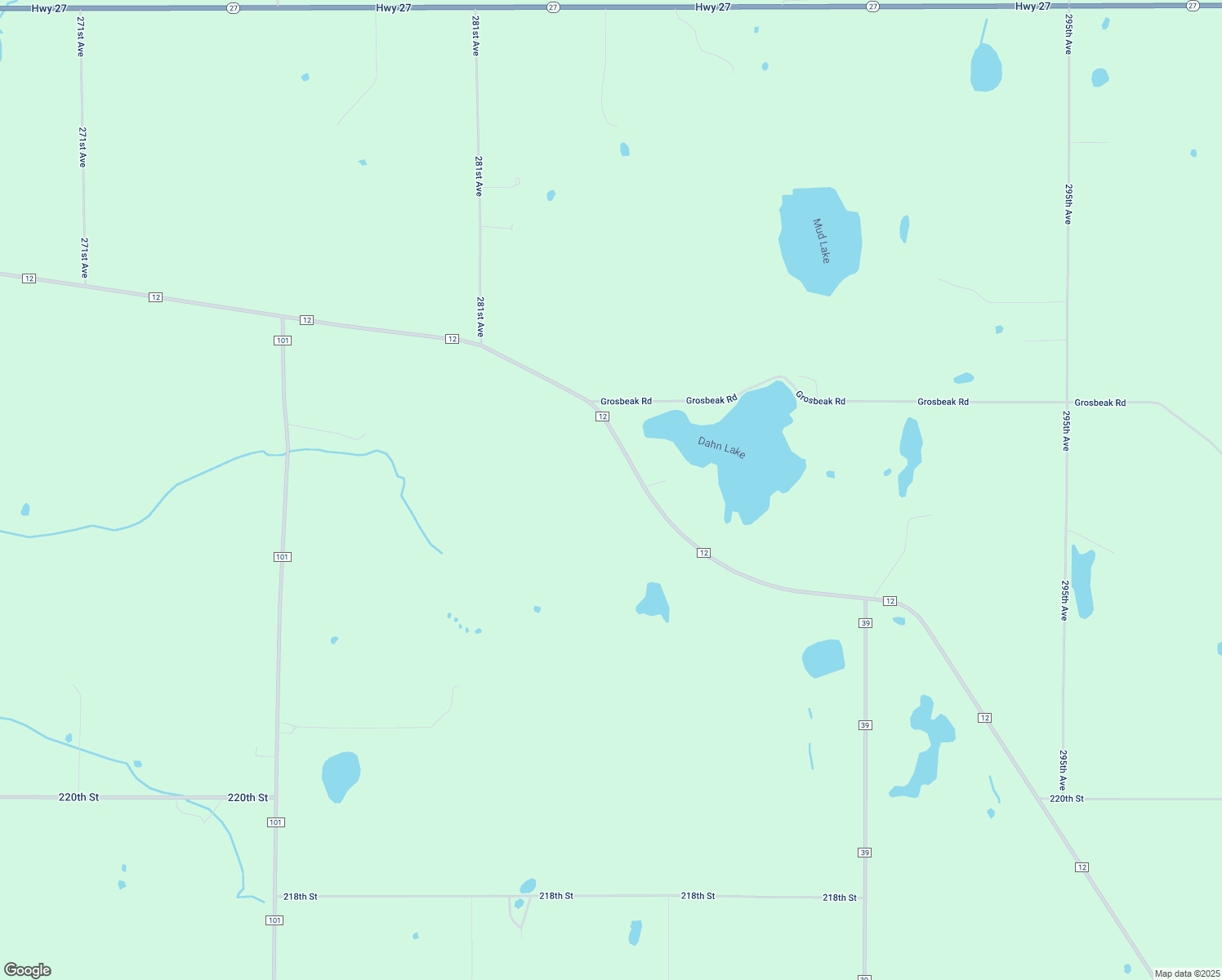 map of restaurants, bars, coffee shops, grocery stores, and more near 28539 County 12 in Long Prairie