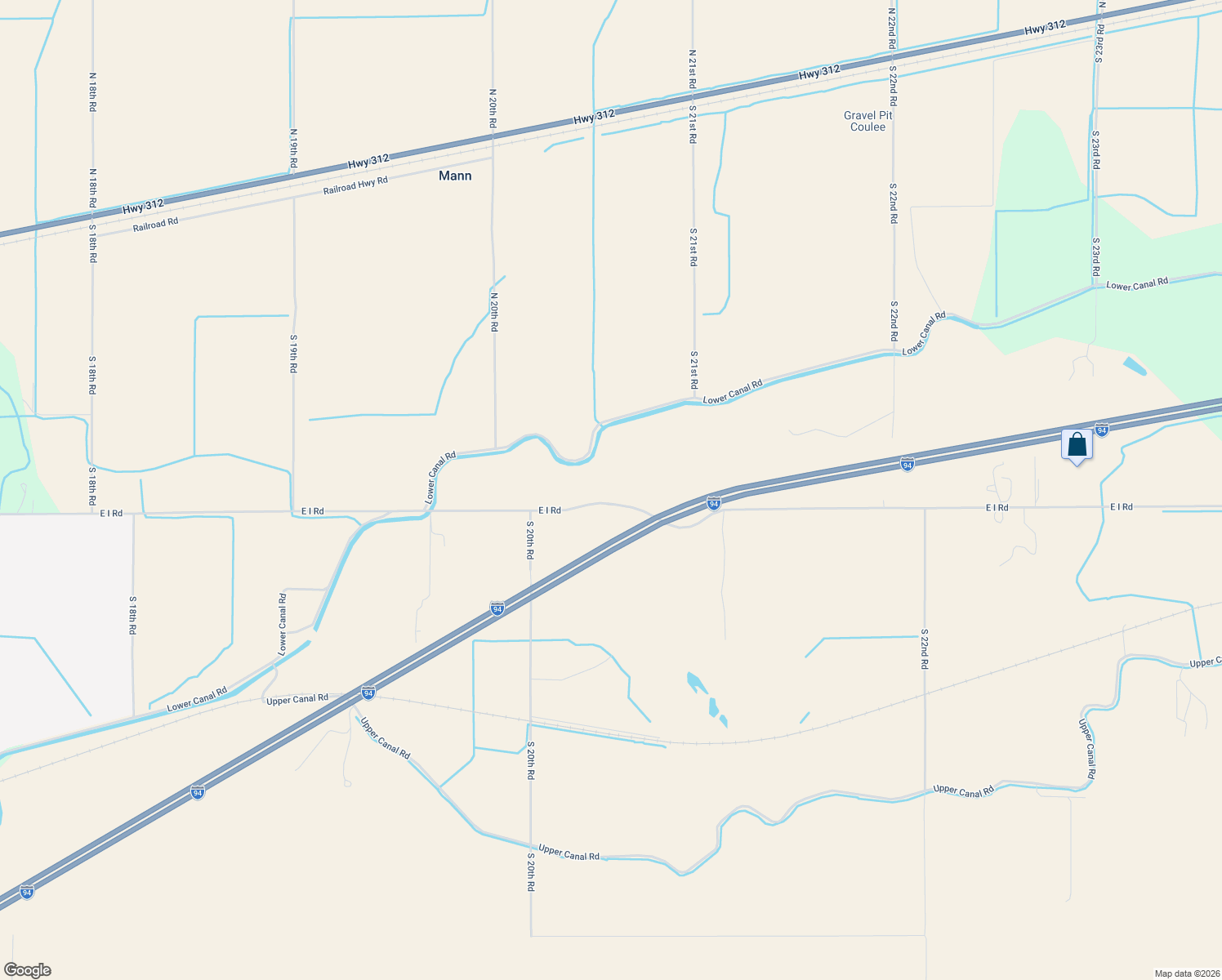 map of restaurants, bars, coffee shops, grocery stores, and more near 2055 East I Road in Ballantine