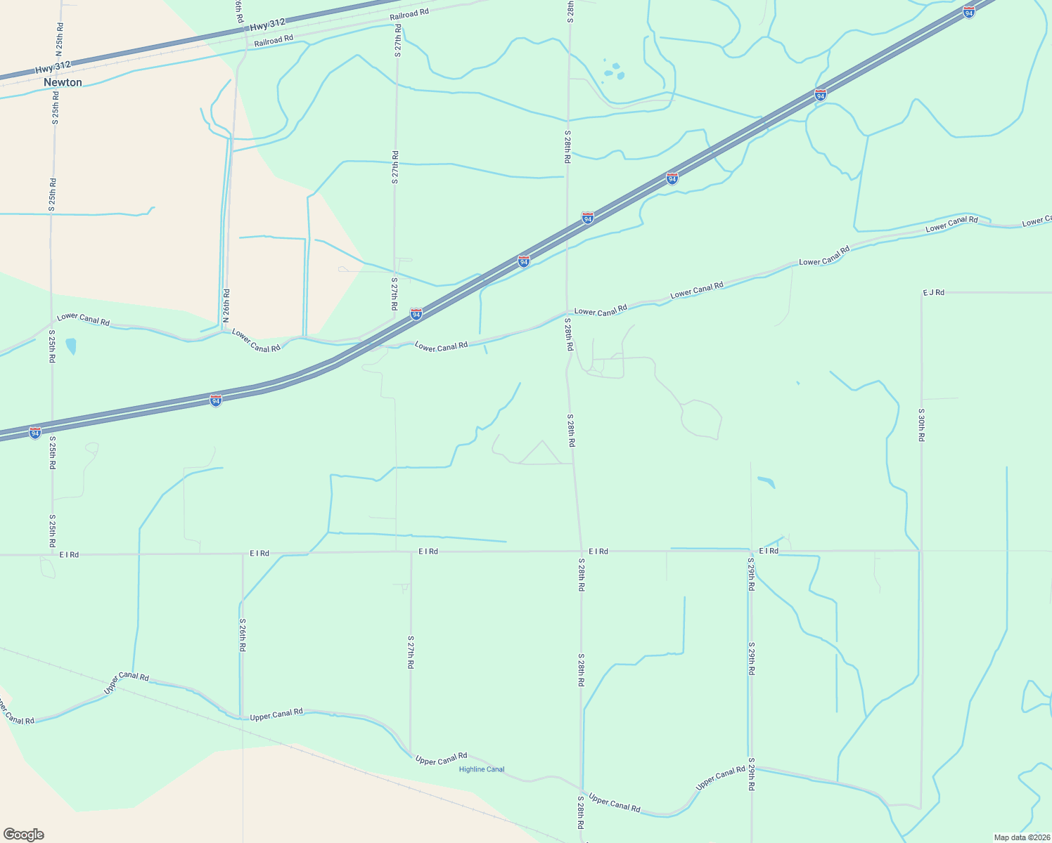 map of restaurants, bars, coffee shops, grocery stores, and more near 2466 South 28th Road in Ballantine
