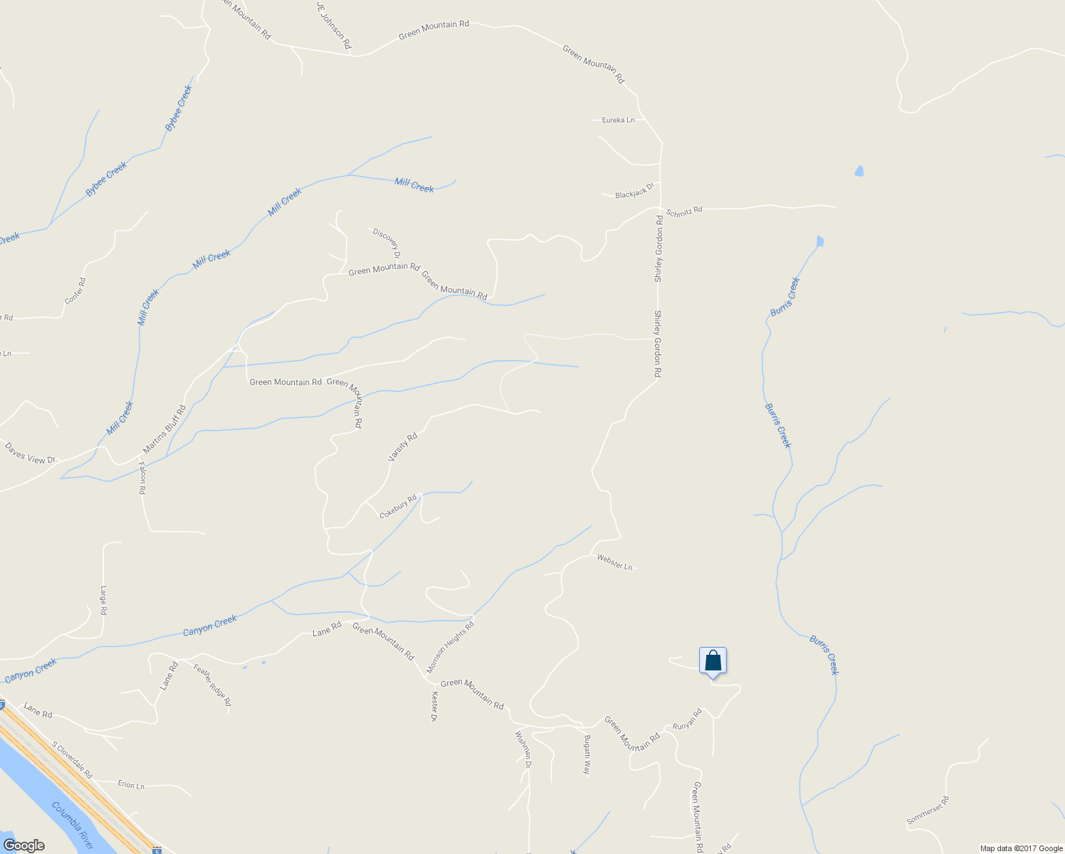 map of restaurants, bars, coffee shops, grocery stores, and more near 808 Varsity Road in Kalama