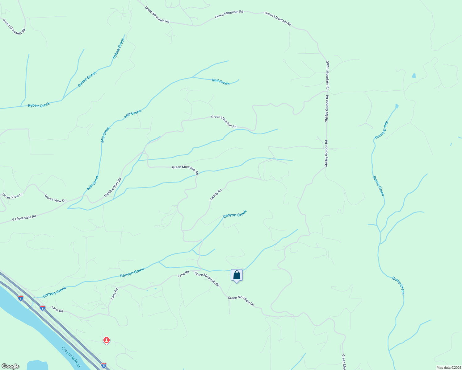 map of restaurants, bars, coffee shops, grocery stores, and more near 461 Varsity Road in Kalama