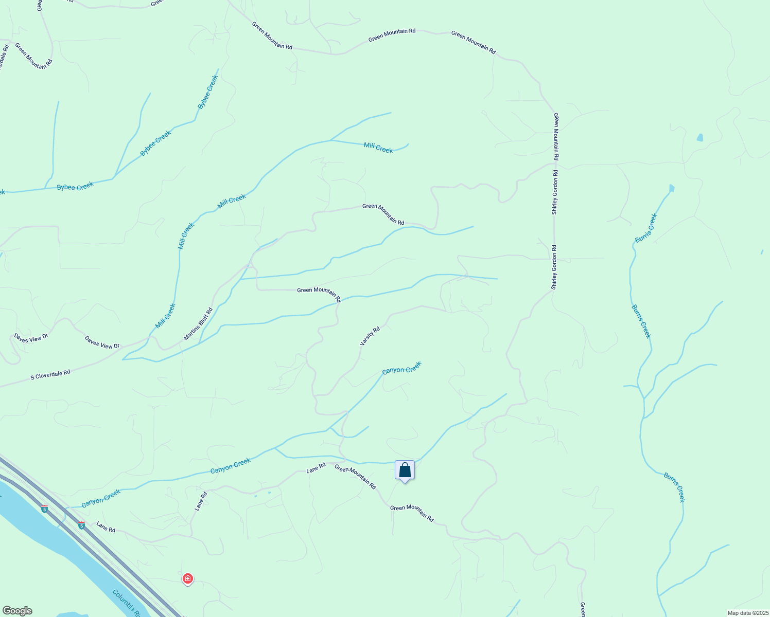 map of restaurants, bars, coffee shops, grocery stores, and more near 461 Varsity Road in Kalama