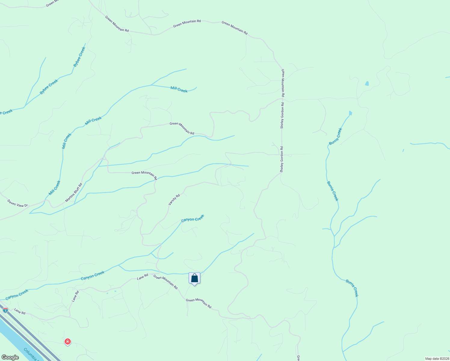 map of restaurants, bars, coffee shops, grocery stores, and more near 808 Varsity Road in Kalama