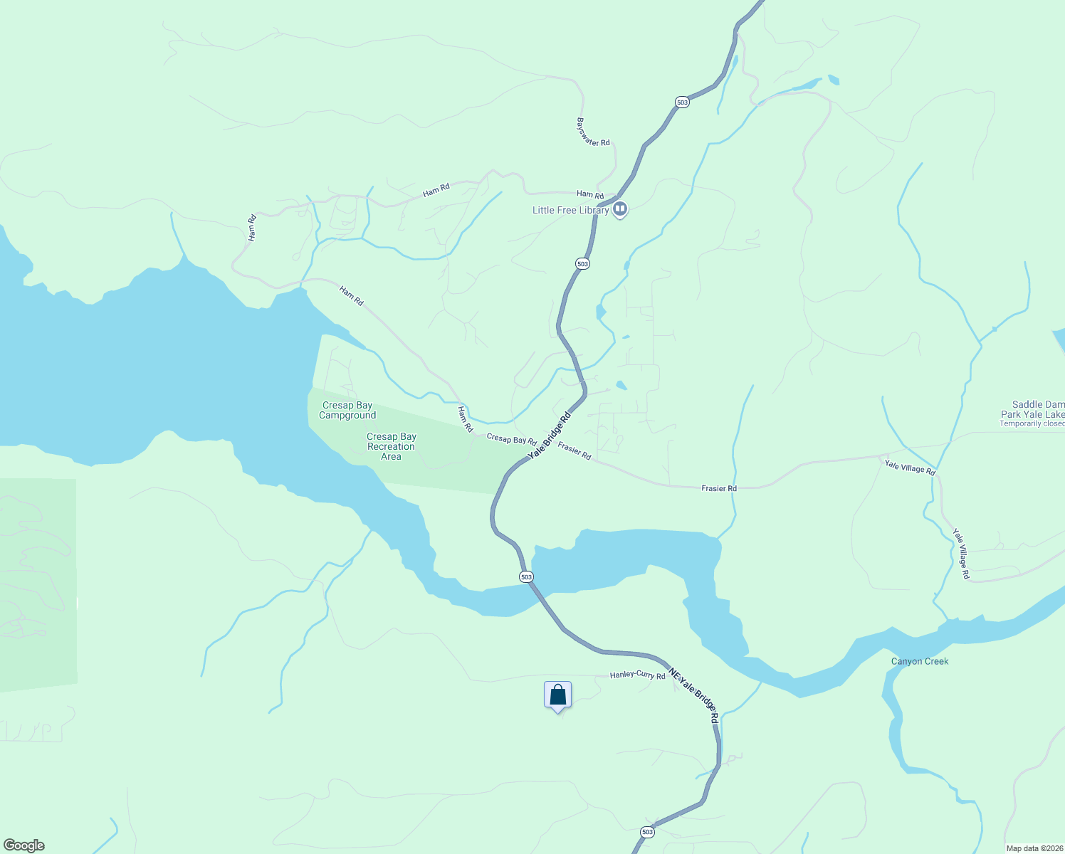 map of restaurants, bars, coffee shops, grocery stores, and more near 1250 Yale Bridge Rd in Amboy