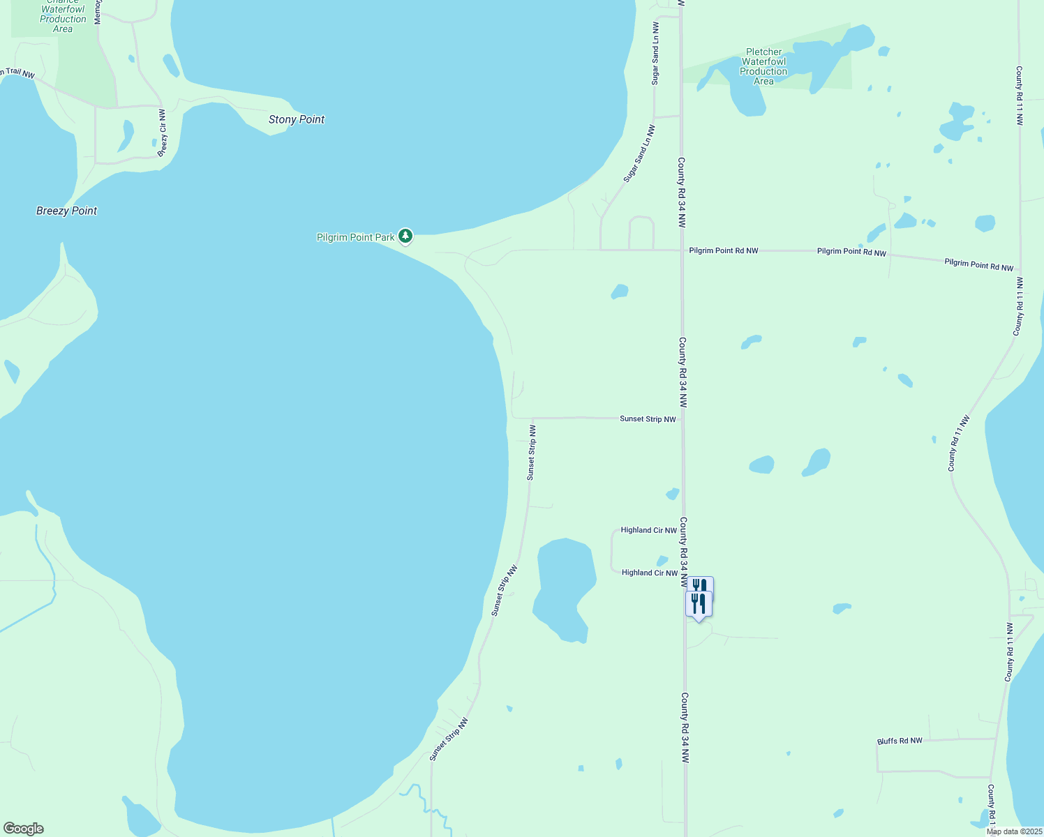 map of restaurants, bars, coffee shops, grocery stores, and more near 7366 Sunset Strip Northwest in Alexandria