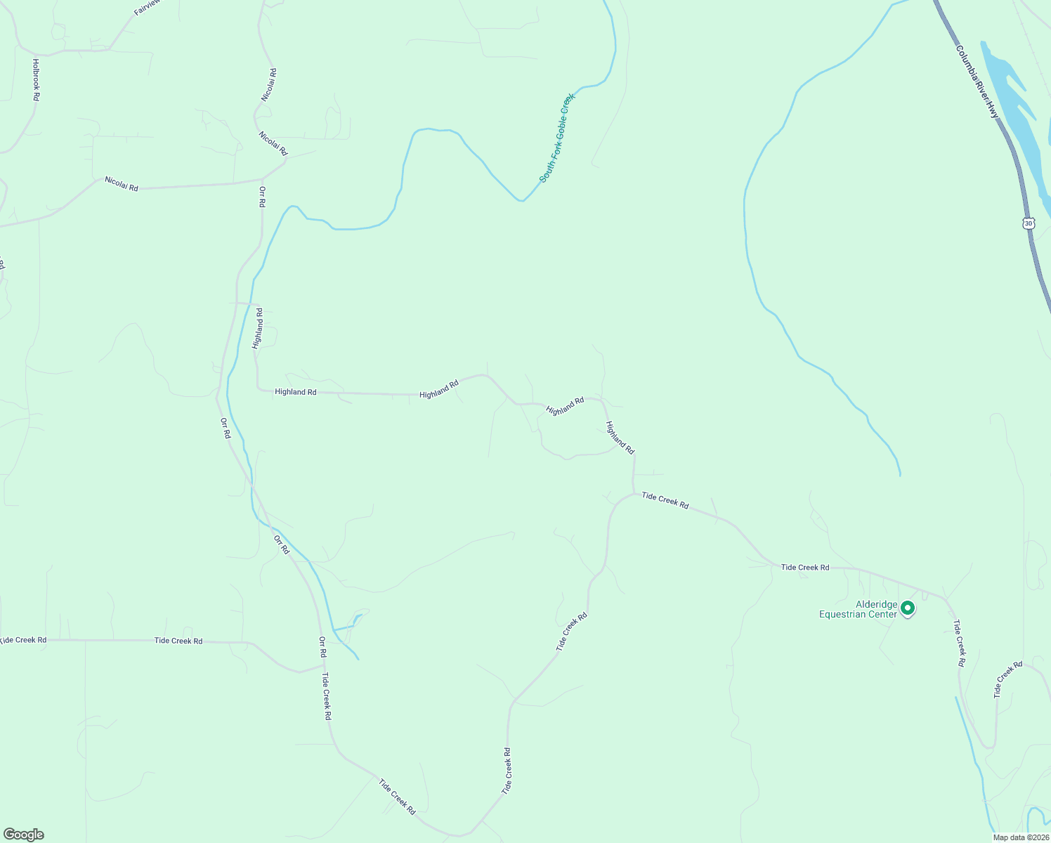 map of restaurants, bars, coffee shops, grocery stores, and more near 32240 Highland Road in Rainier