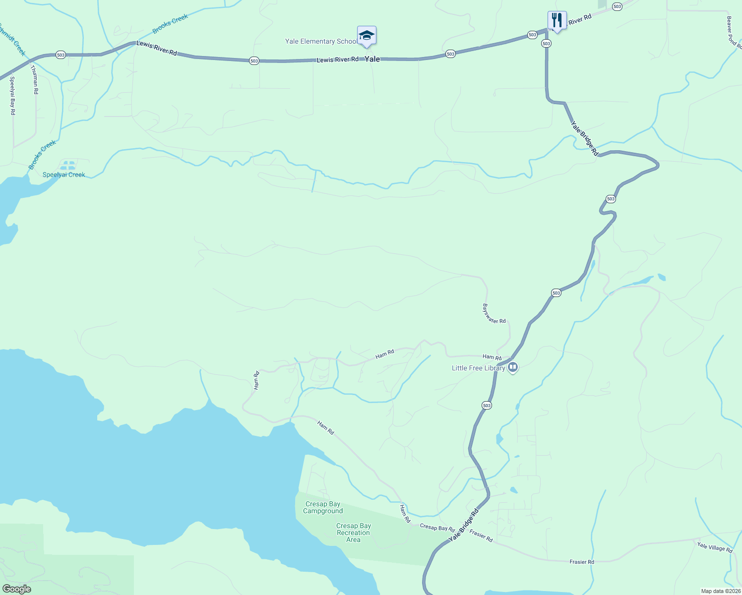 map of restaurants, bars, coffee shops, grocery stores, and more near 1014 Knights Bridge Road in Ariel