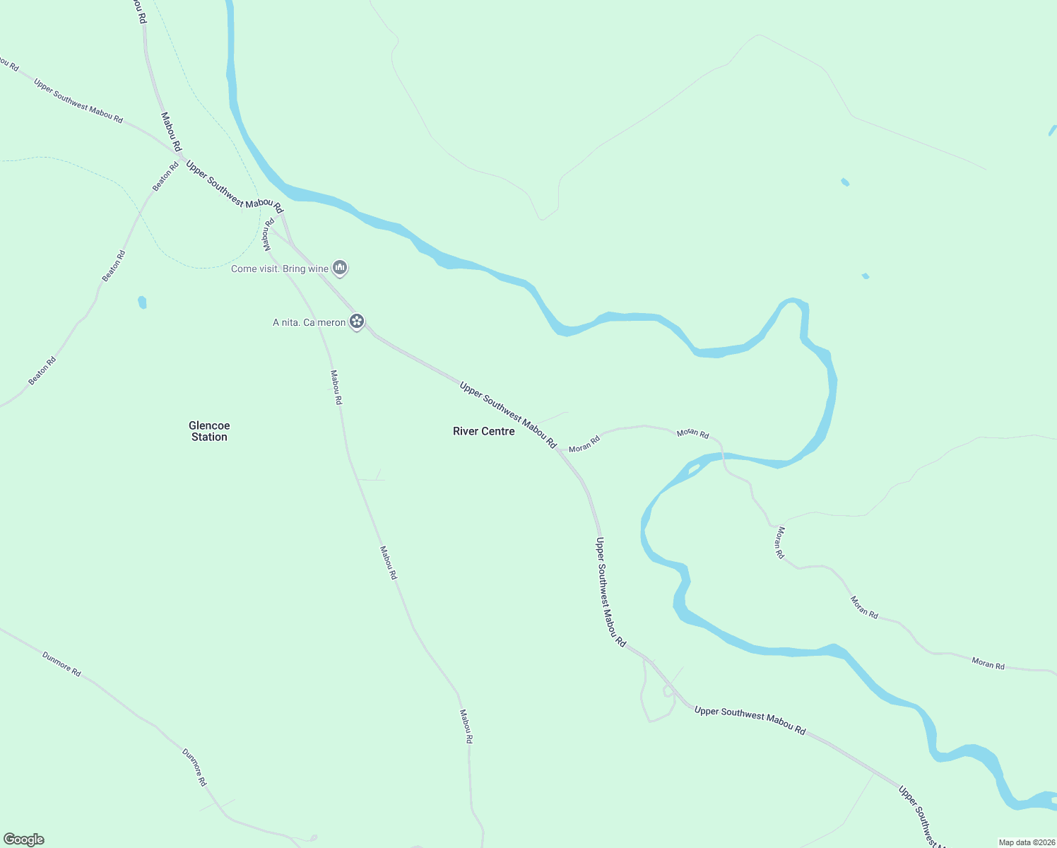 map of restaurants, bars, coffee shops, grocery stores, and more near 1273 Upper Southwest Mabou Road in Mabou