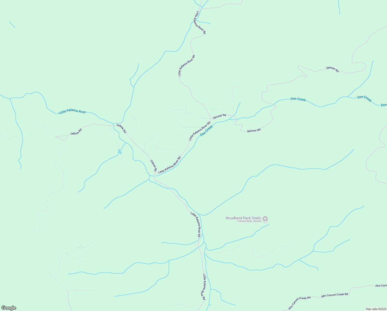 map of restaurants, bars, coffee shops, grocery stores, and more near 2402 Little Kalama River Road in Woodland