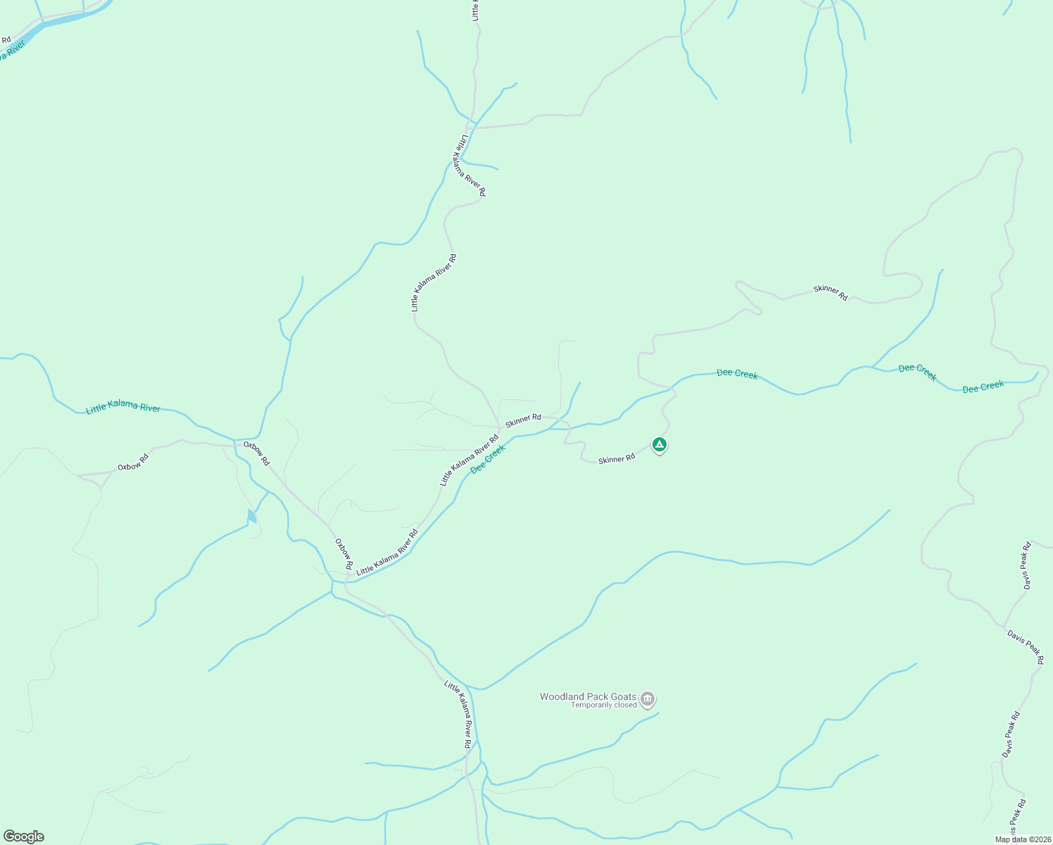 map of restaurants, bars, coffee shops, grocery stores, and more near 120 Skinner Road in Woodland