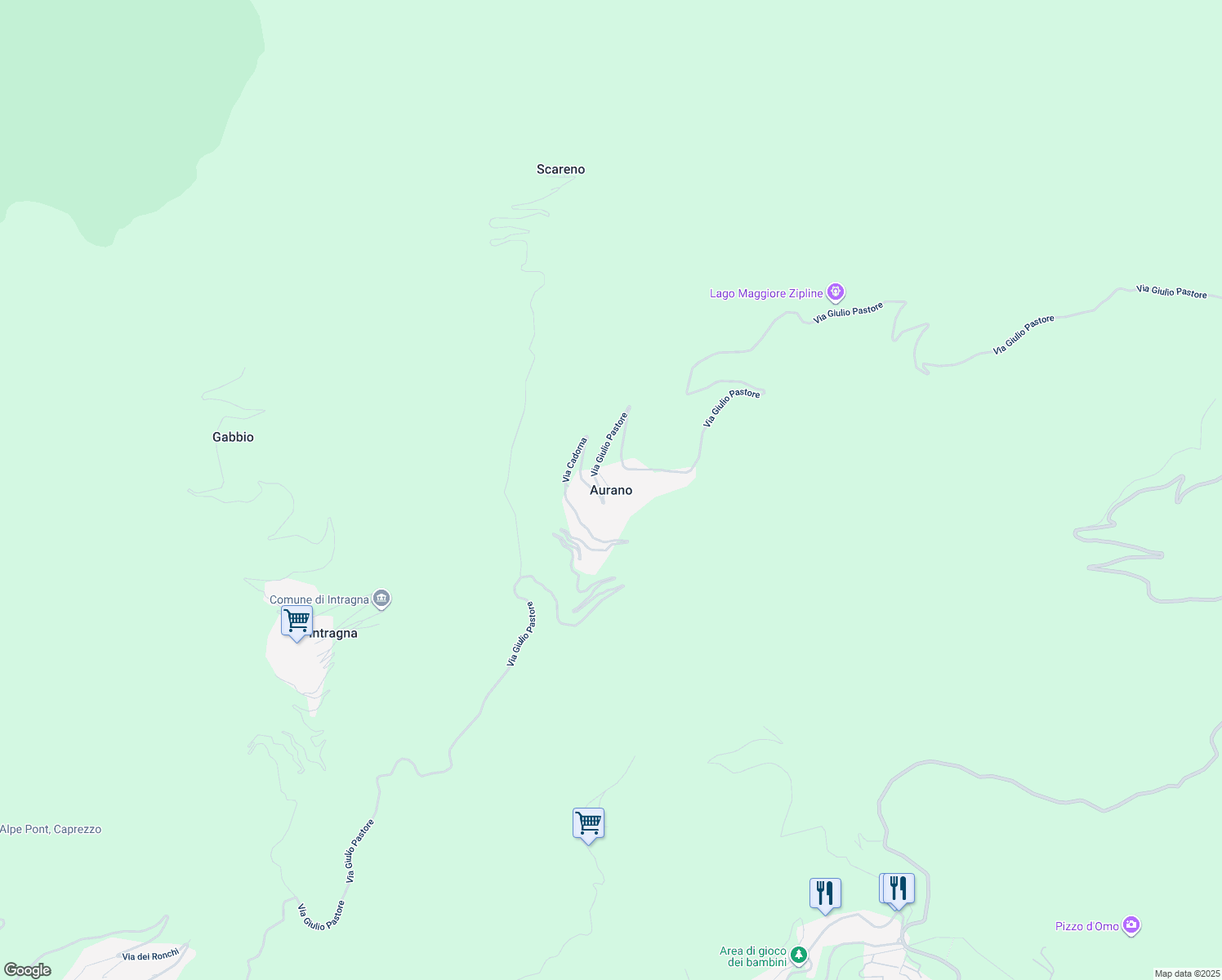 map of restaurants, bars, coffee shops, grocery stores, and more near in Aurano