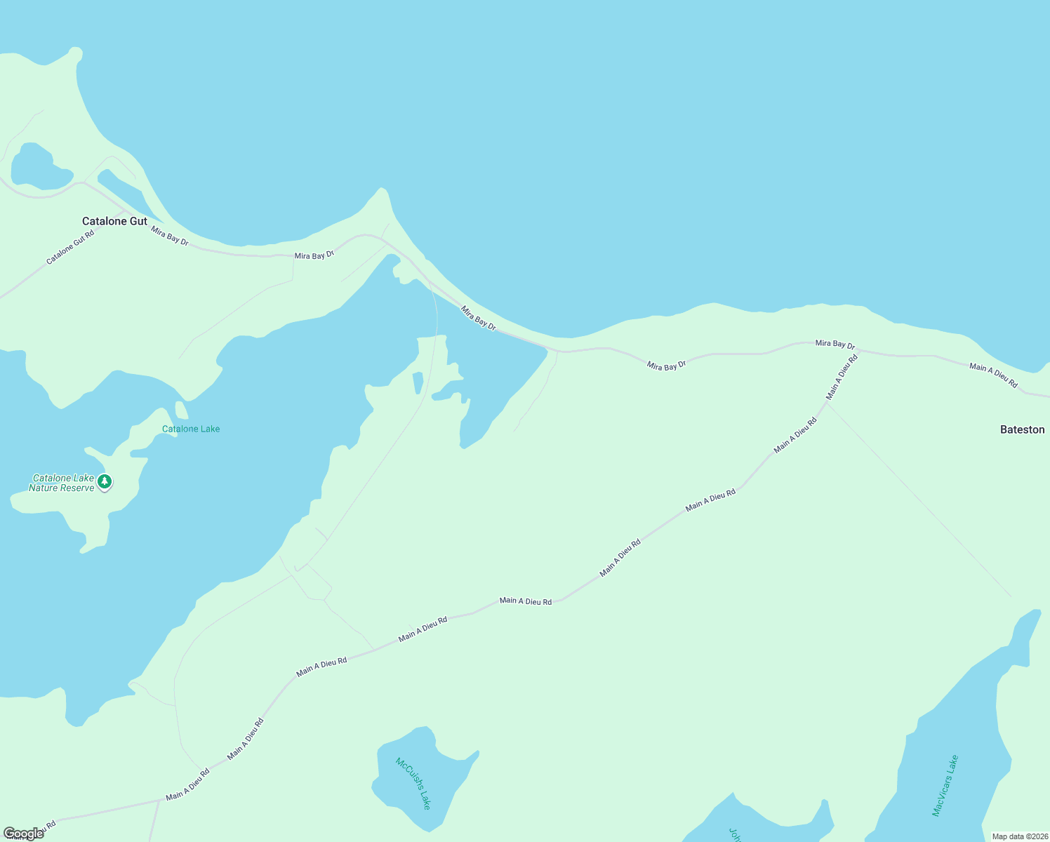 map of restaurants, bars, coffee shops, grocery stores, and more near 90 Lakeside Drive in Bateston