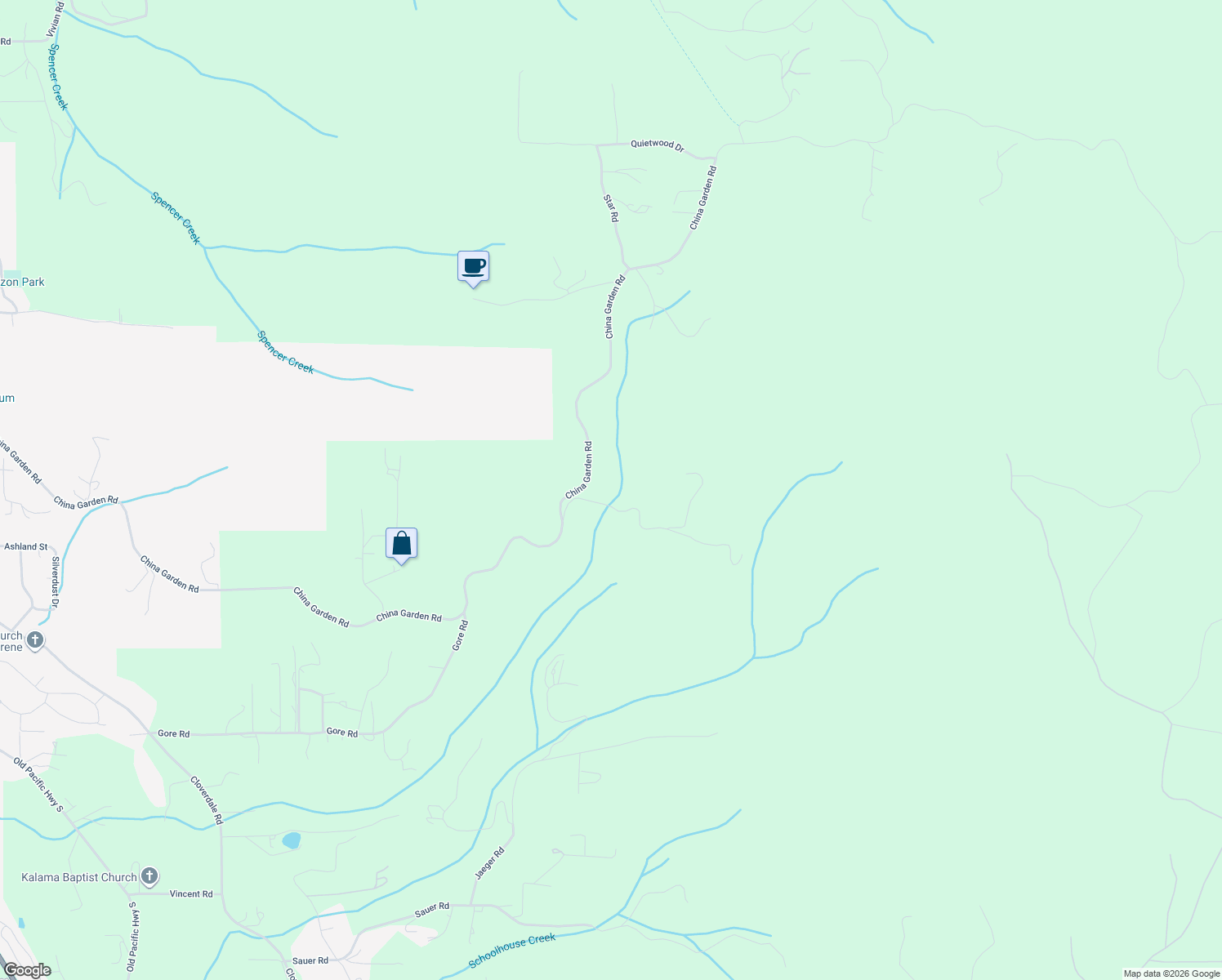 map of restaurants, bars, coffee shops, grocery stores, and more near 198 Corcoran Road in Kalama