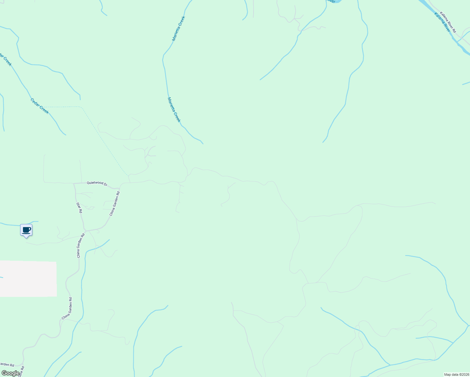 map of restaurants, bars, coffee shops, grocery stores, and more near 2575 China Garden Road in Kalama