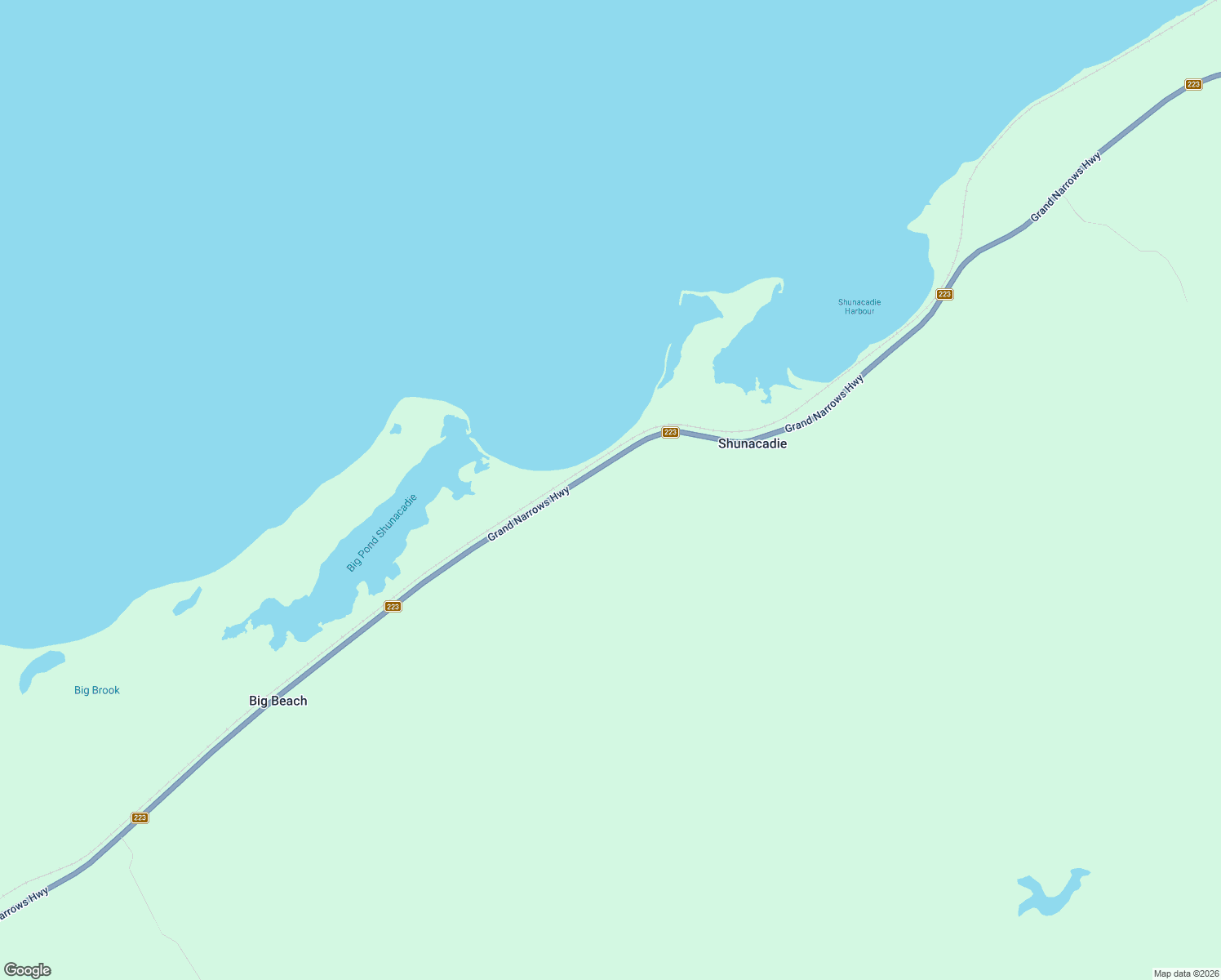 map of restaurants, bars, coffee shops, grocery stores, and more near 6735 Grand Narrows Highway in Cape Breton Regional Municipality