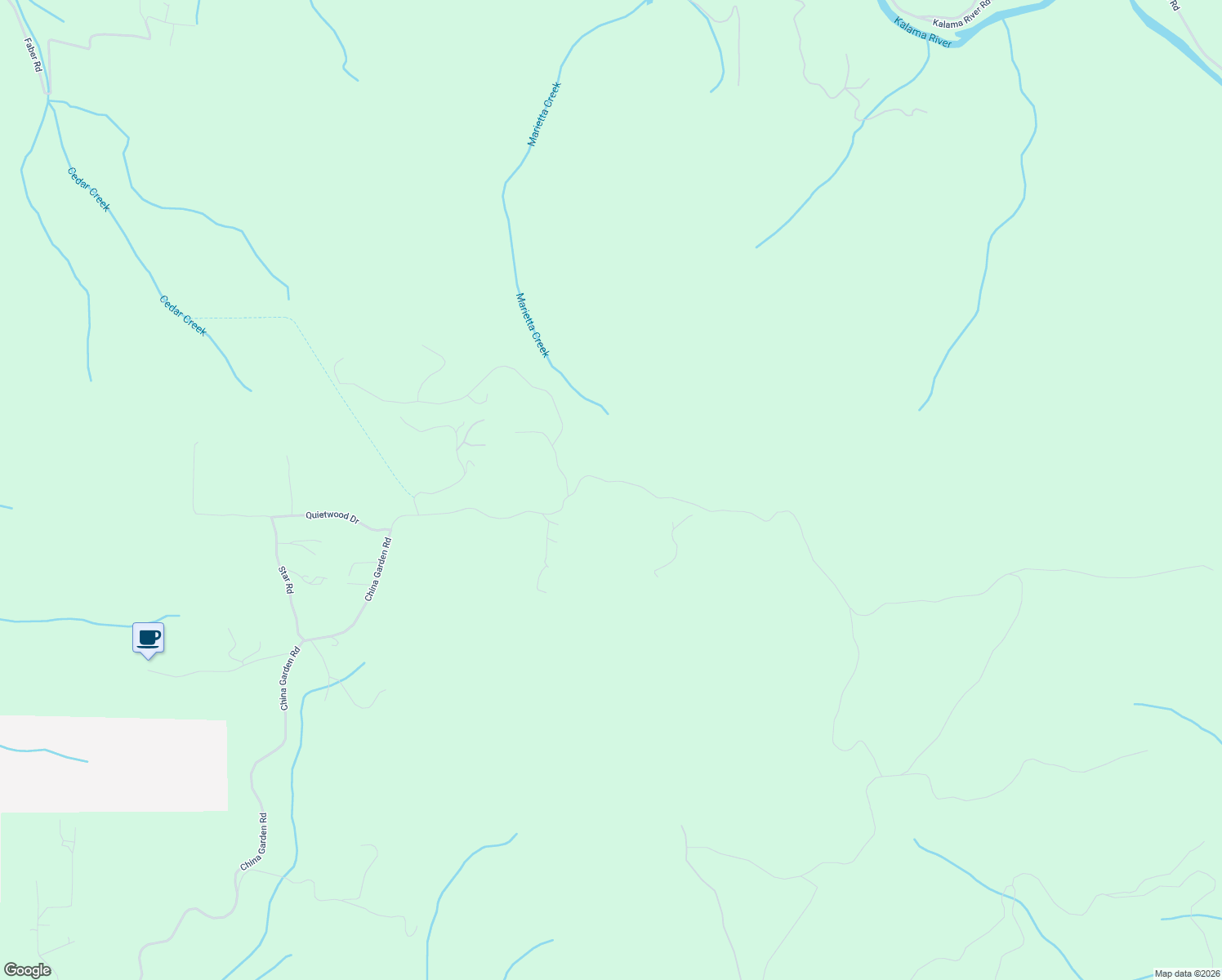 map of restaurants, bars, coffee shops, grocery stores, and more near 2485 China Garden Road in Kalama