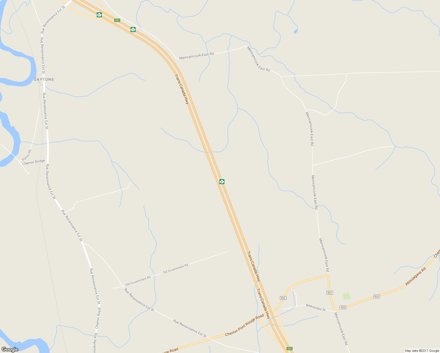 map of restaurants, bars, coffee shops, grocery stores, and more near Trans-Canada Highway in Memramcook