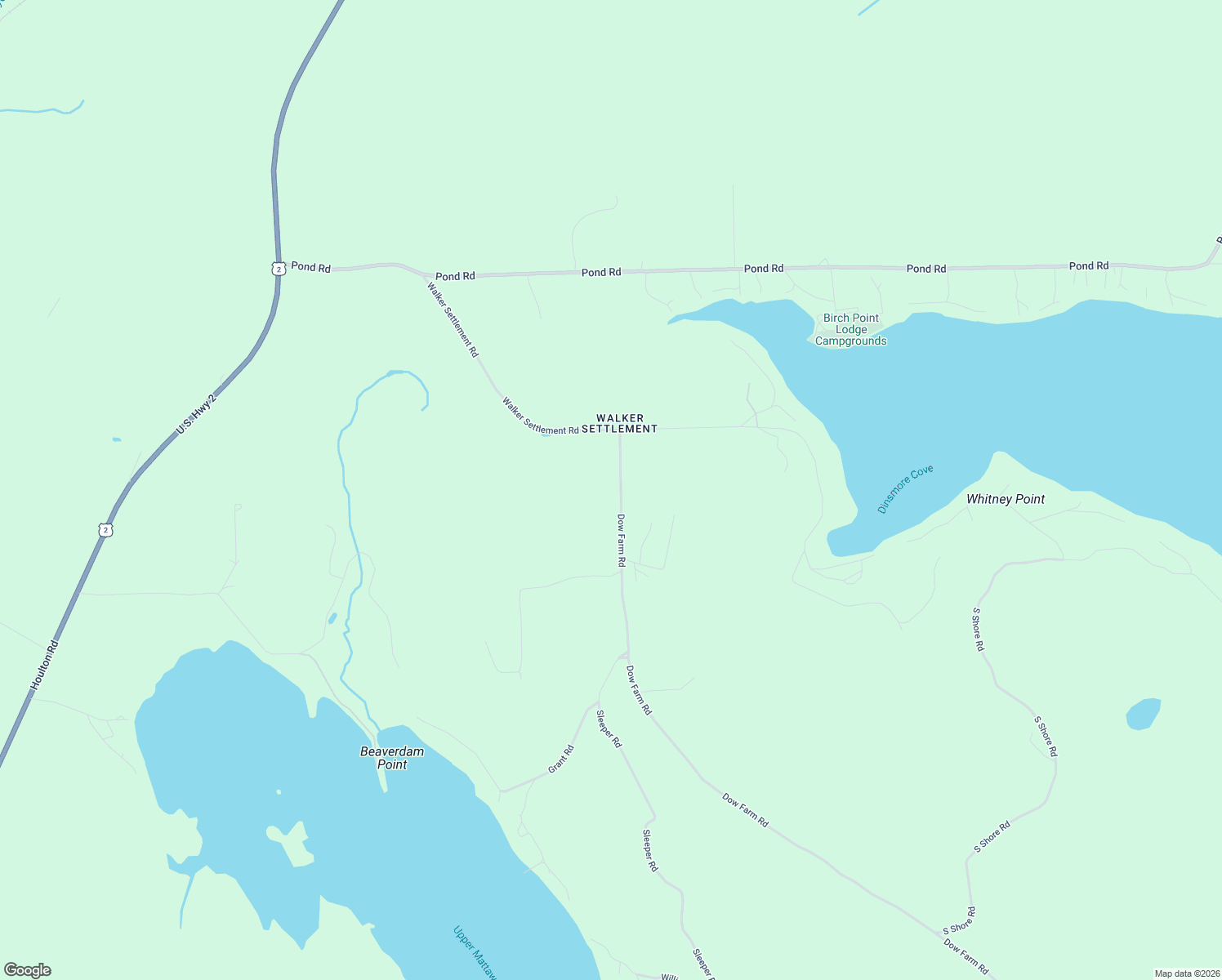 map of restaurants, bars, coffee shops, grocery stores, and more near 22 Dow Farm Road in Island Falls