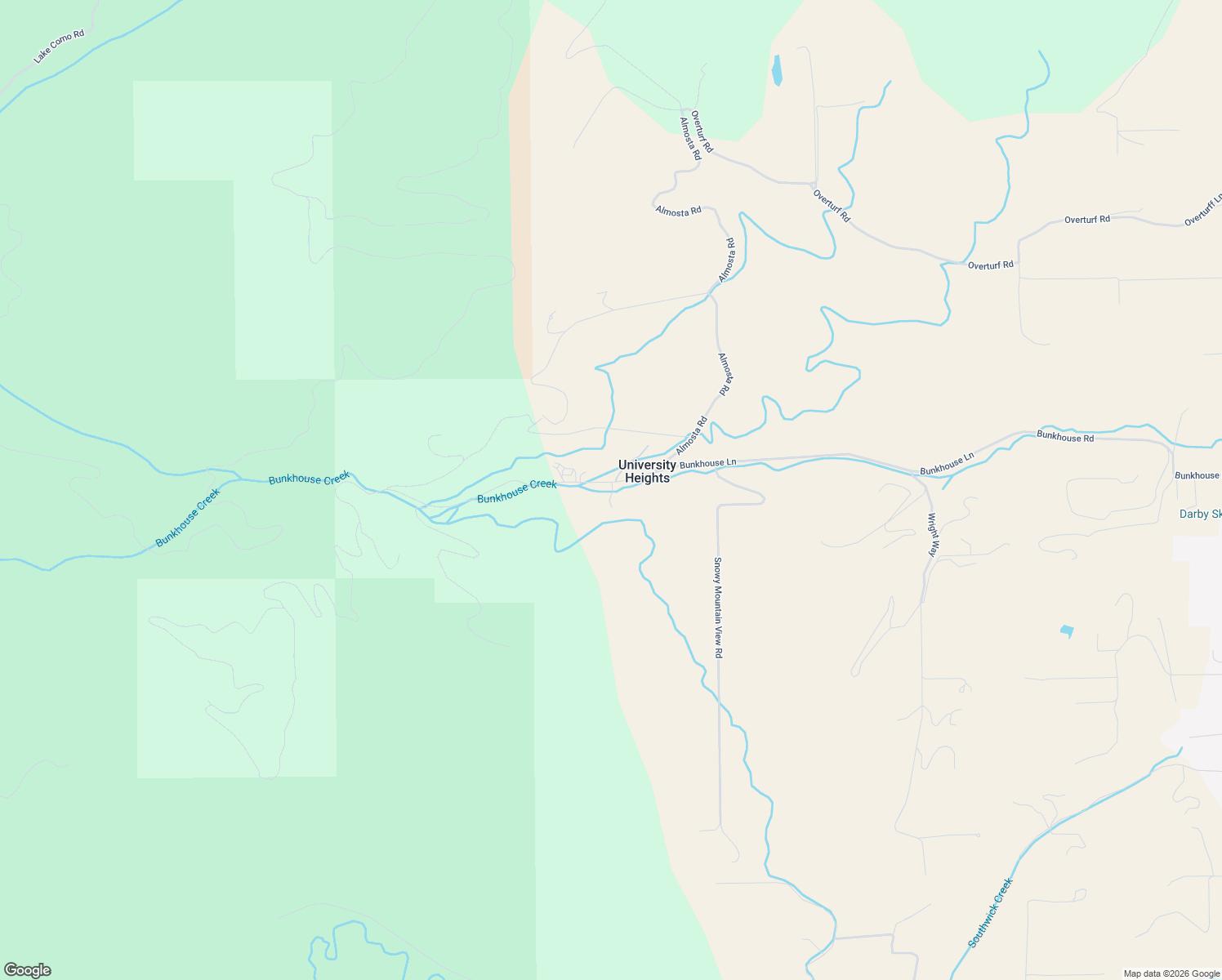 map of restaurants, bars, coffee shops, grocery stores, and more near 644-648 Bunkhouse Lane in Darby
