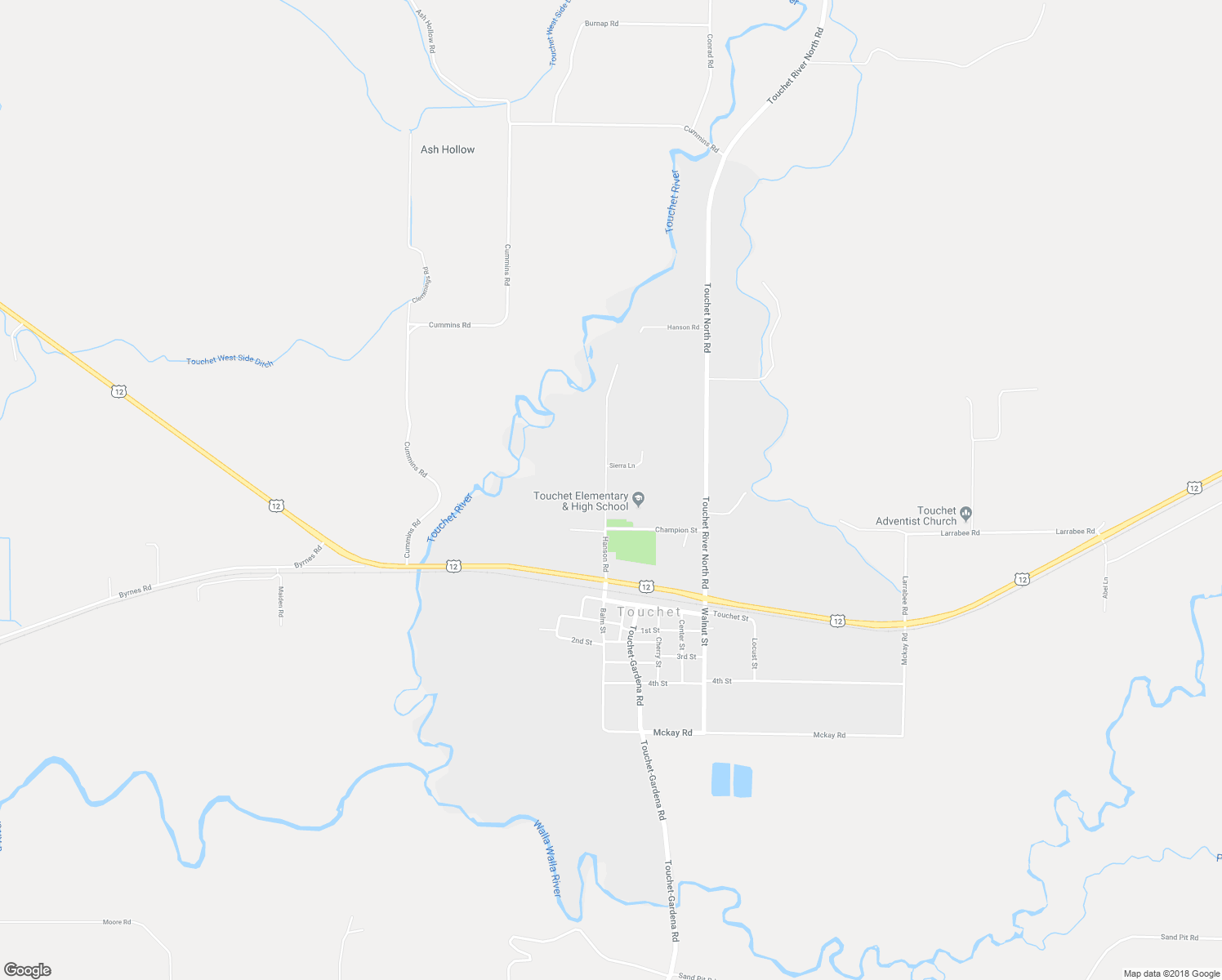 map of restaurants, bars, coffee shops, grocery stores, and more near 226 Hanson Rd in Touchet