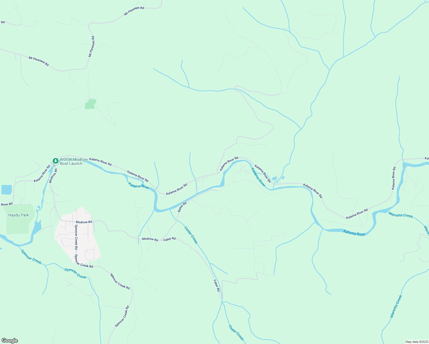 map of restaurants, bars, coffee shops, grocery stores, and more near 1134 Kalama River Road in Kalama