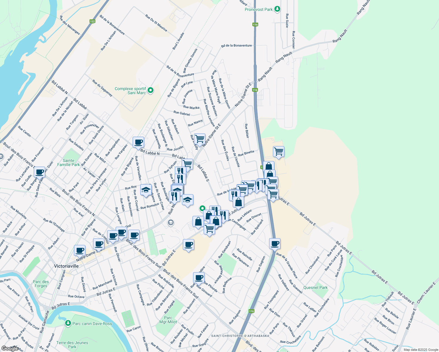 Rue des Couvent, Victoriaville QC Walk Score